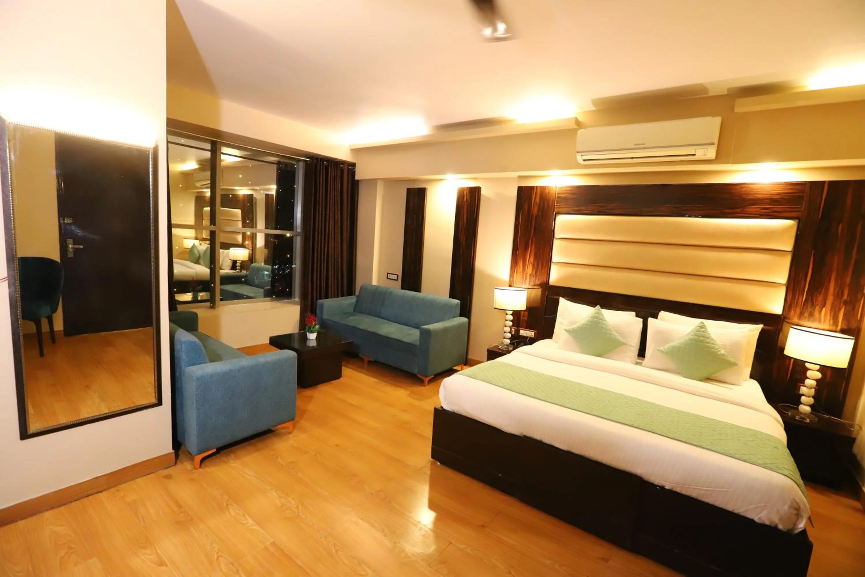 Bed in Hotel Palm Grand Naraina New Delhi - Couple Friendly Local IDs Accepted