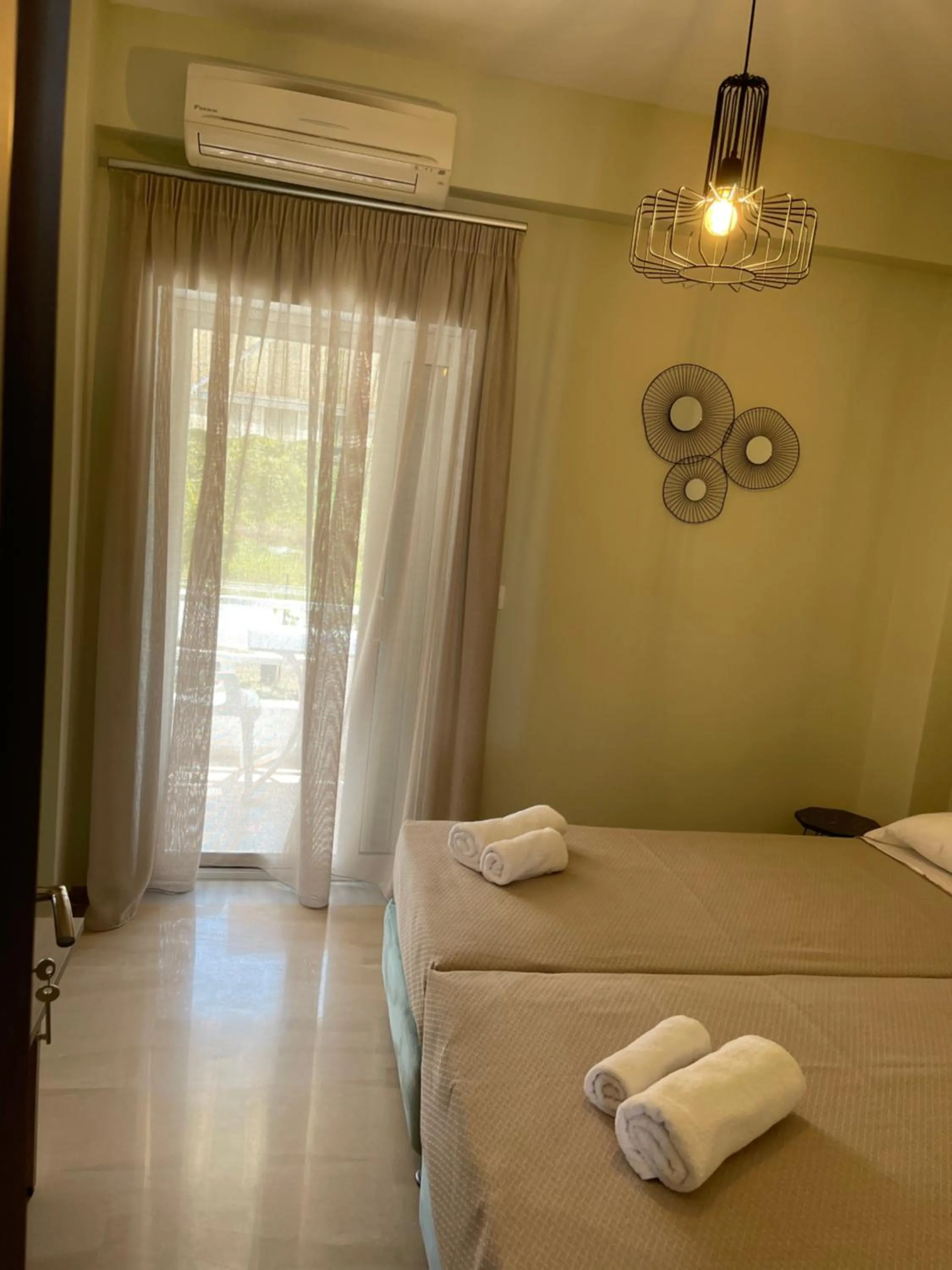 Bedroom, Bed in Garden View Apartments by nikolis