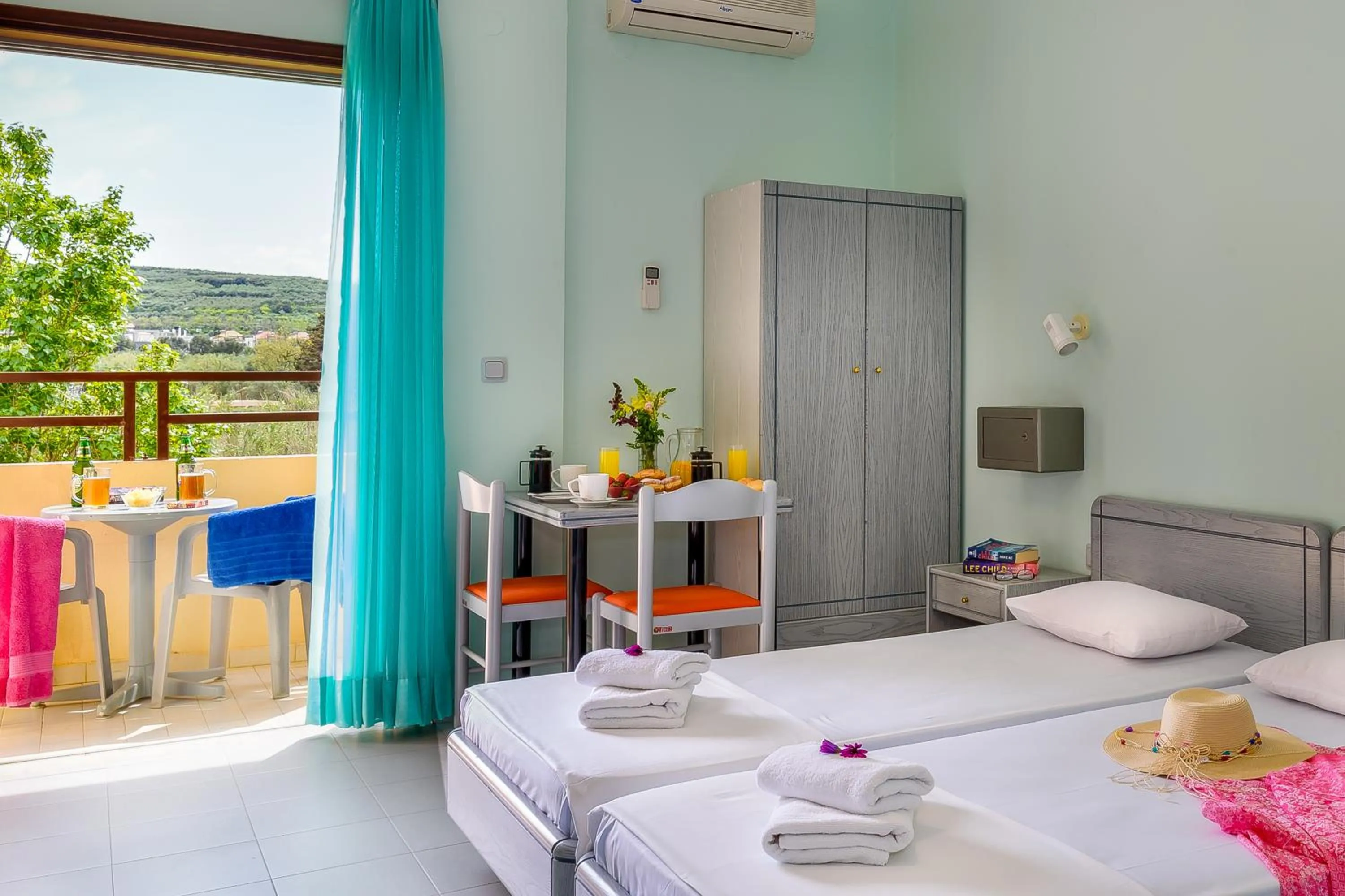 Bed in Louladakis Apartments