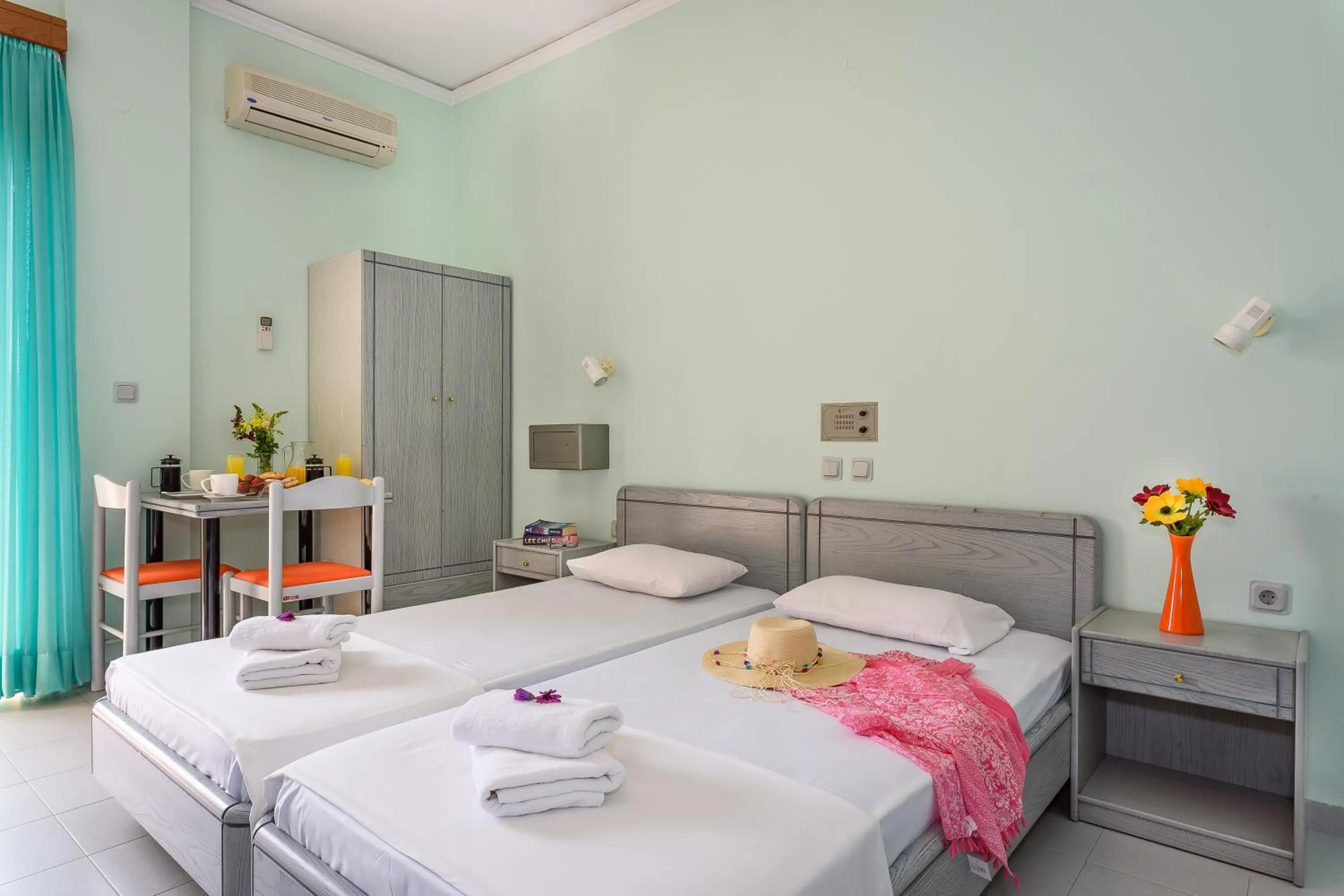 Bed in Louladakis Apartments