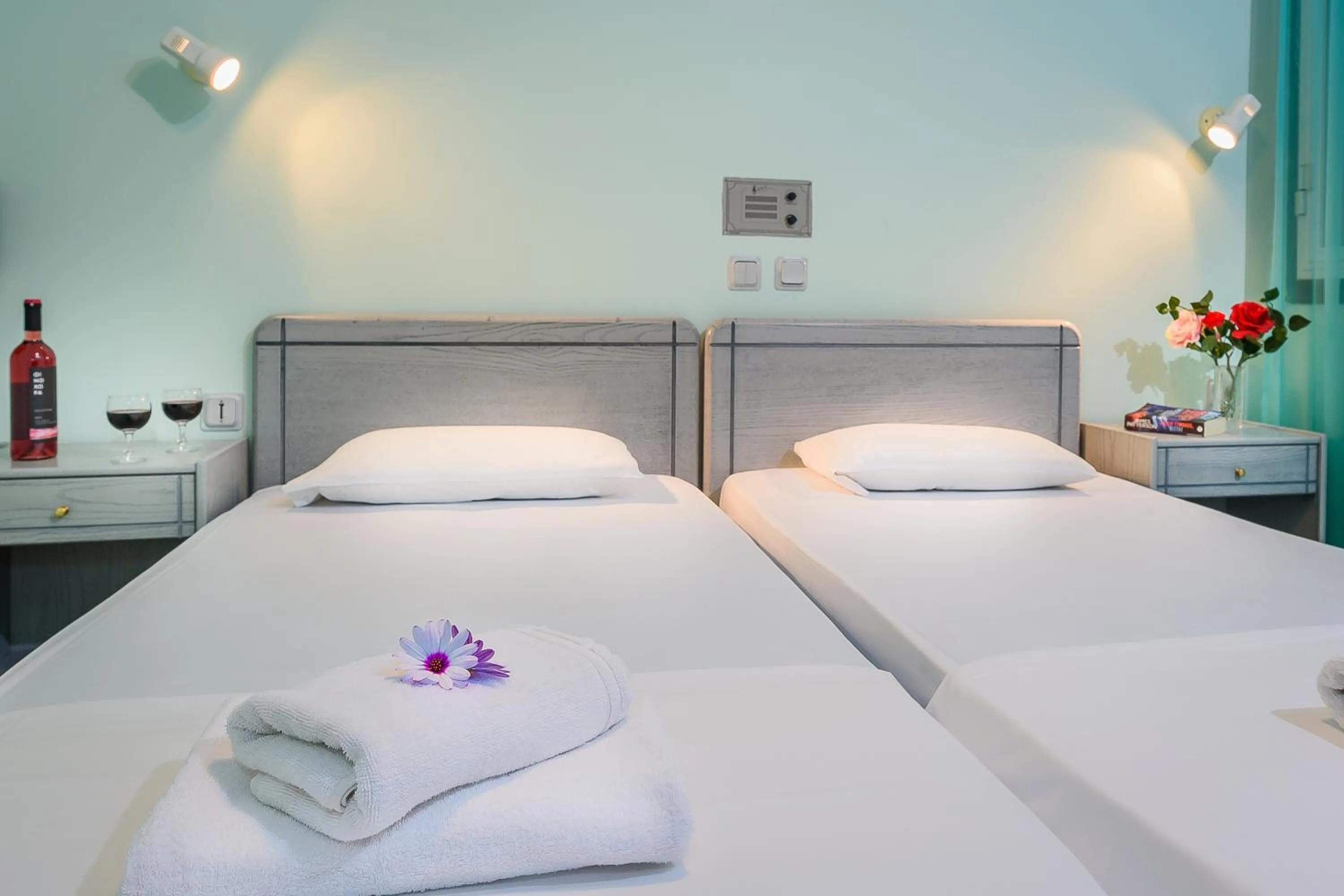 Bed in Louladakis Apartments