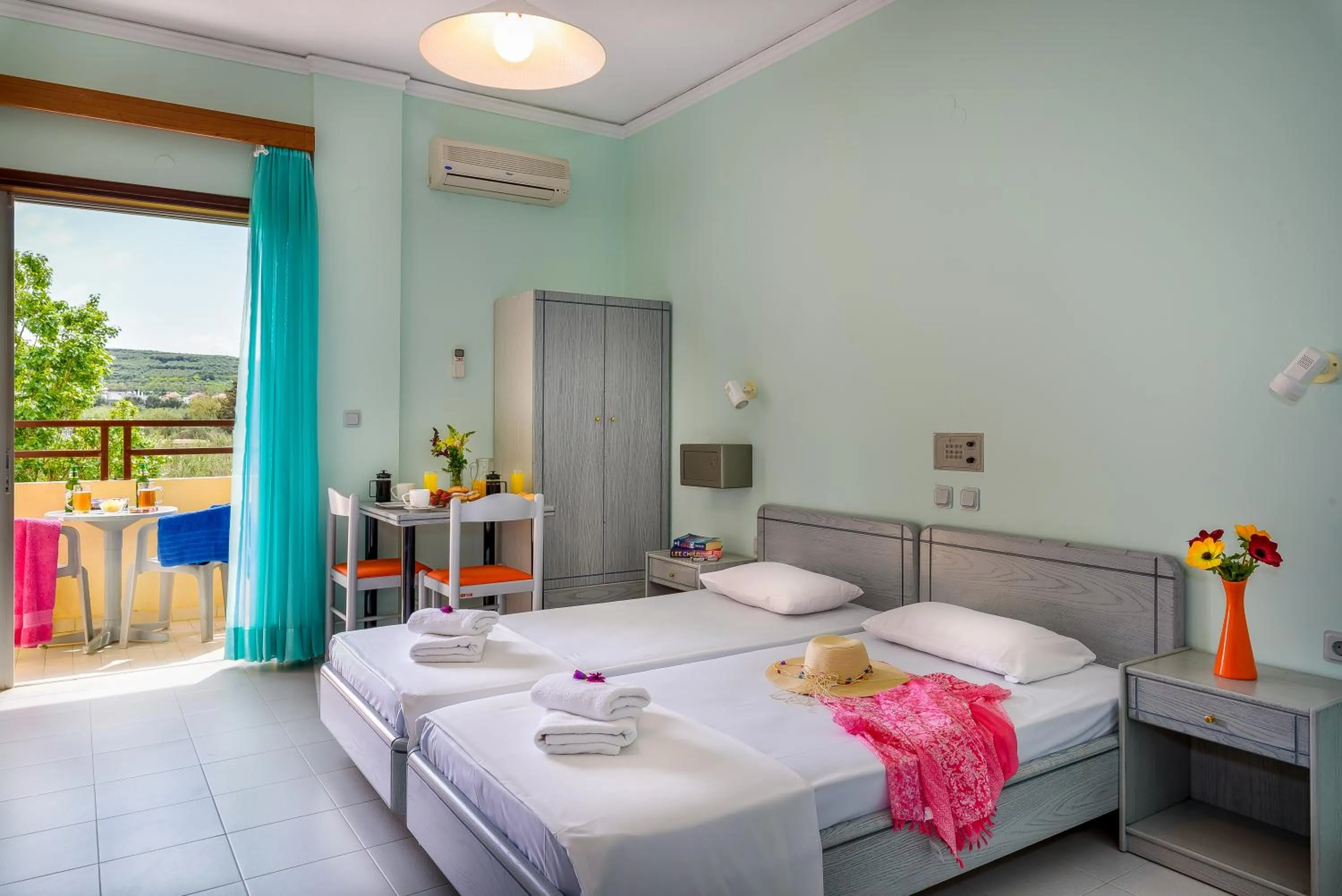 Bed in Louladakis Apartments