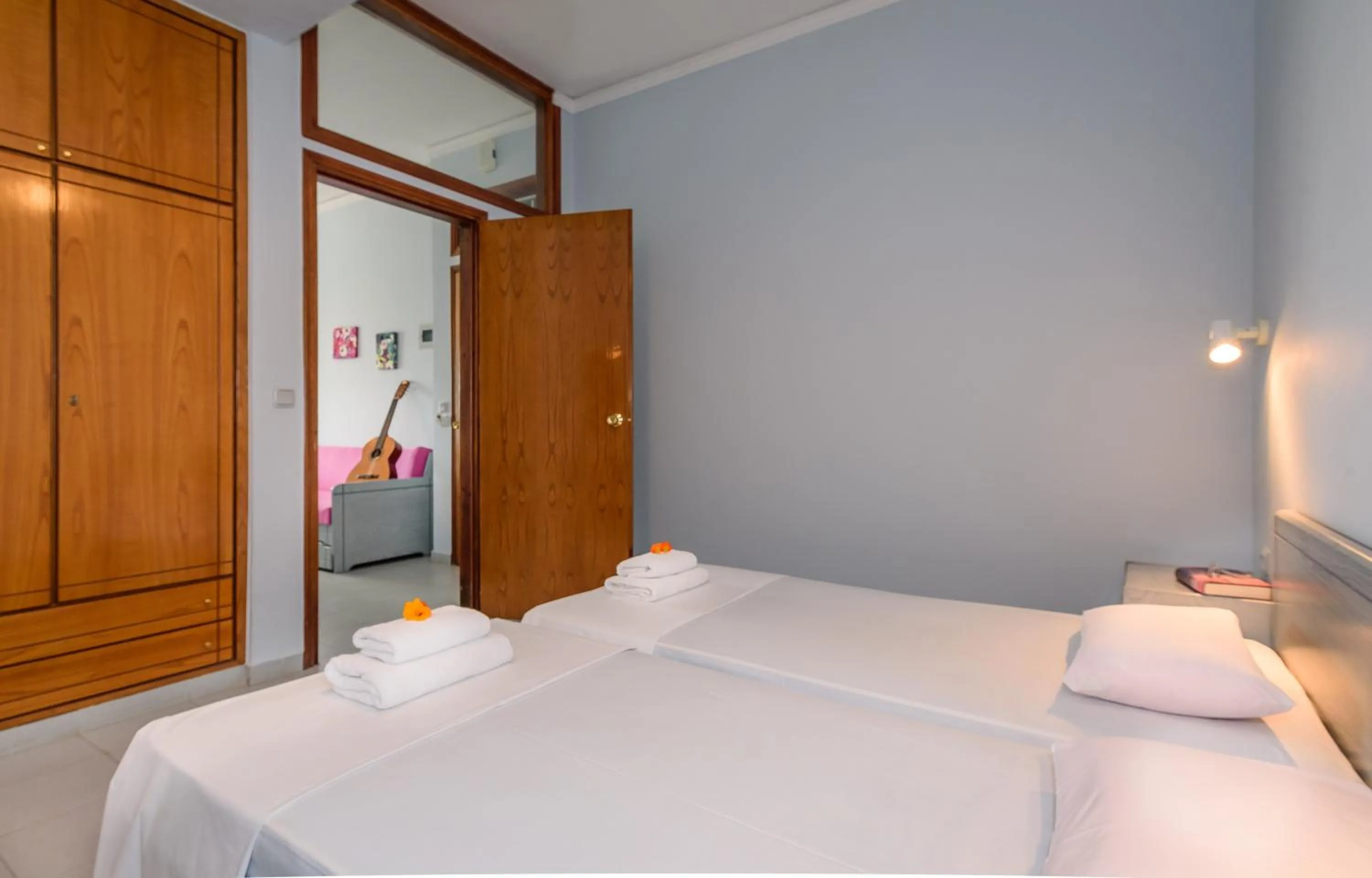 Bed in Louladakis Apartments