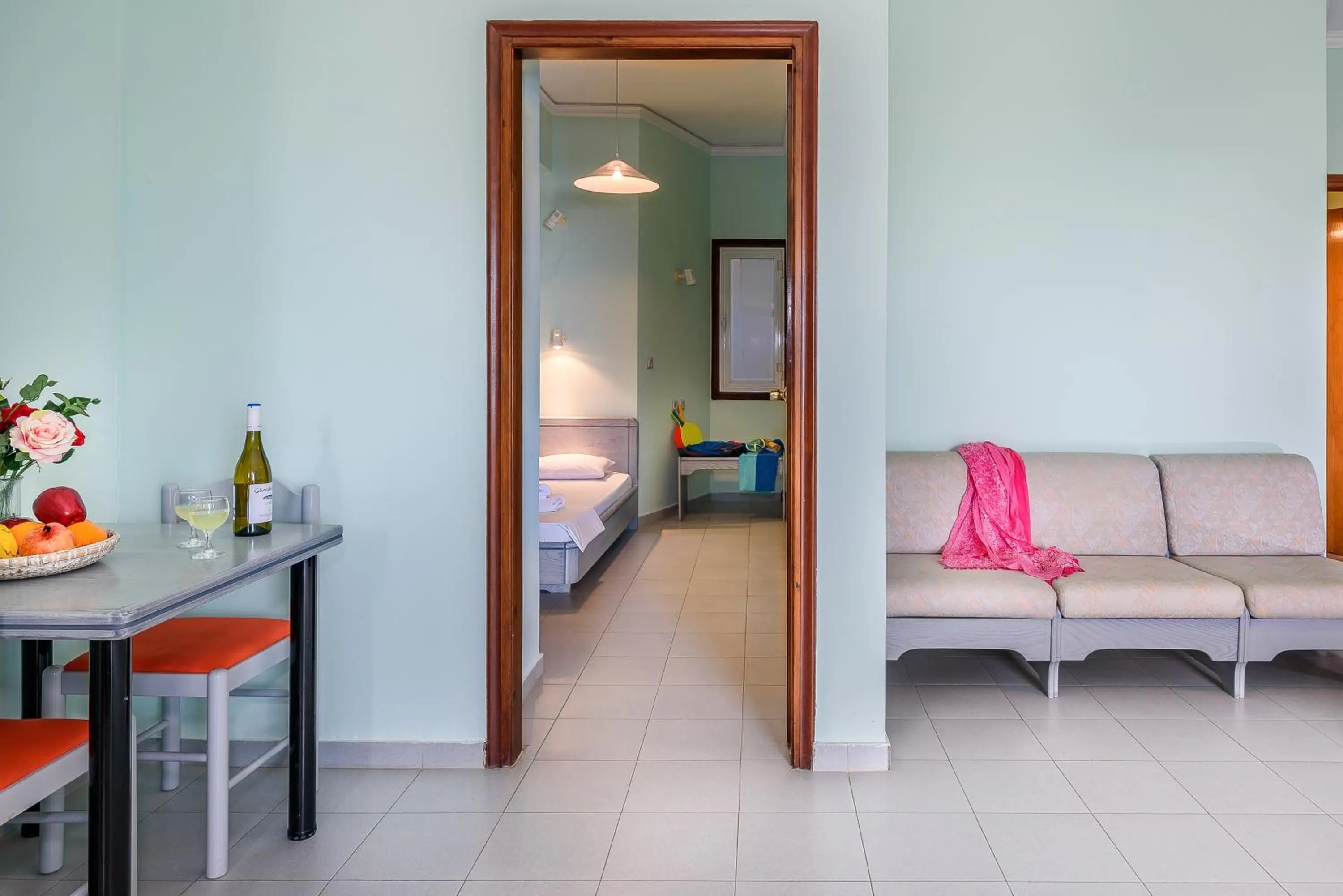 Bed in Louladakis Apartments