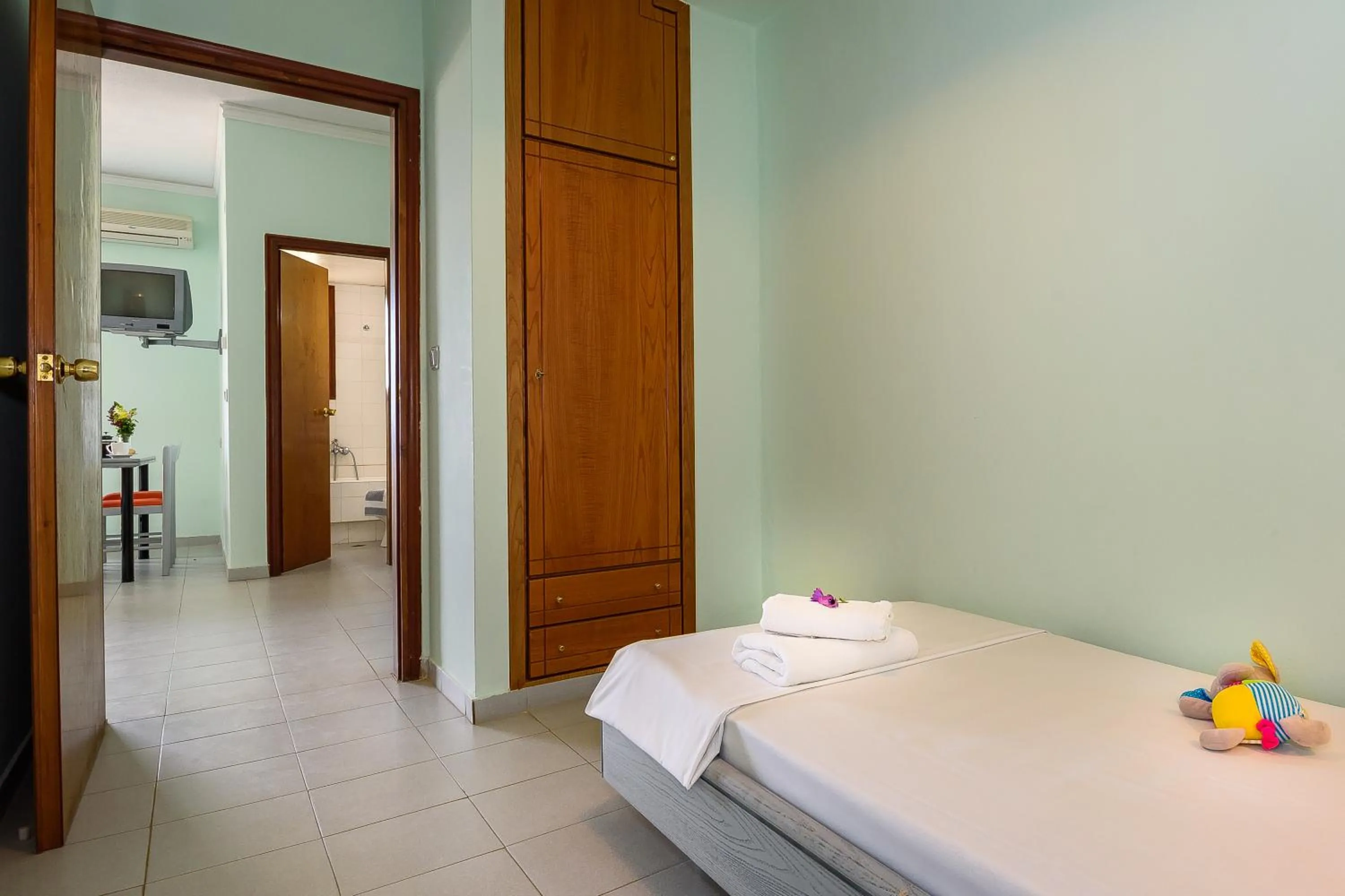 Bed in Louladakis Apartments