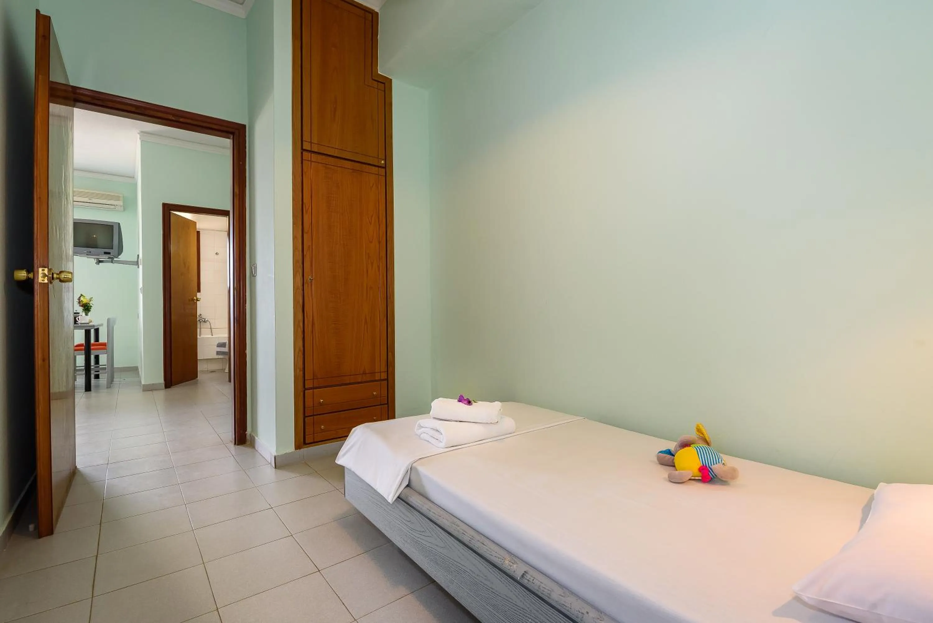 Bed in Louladakis Apartments