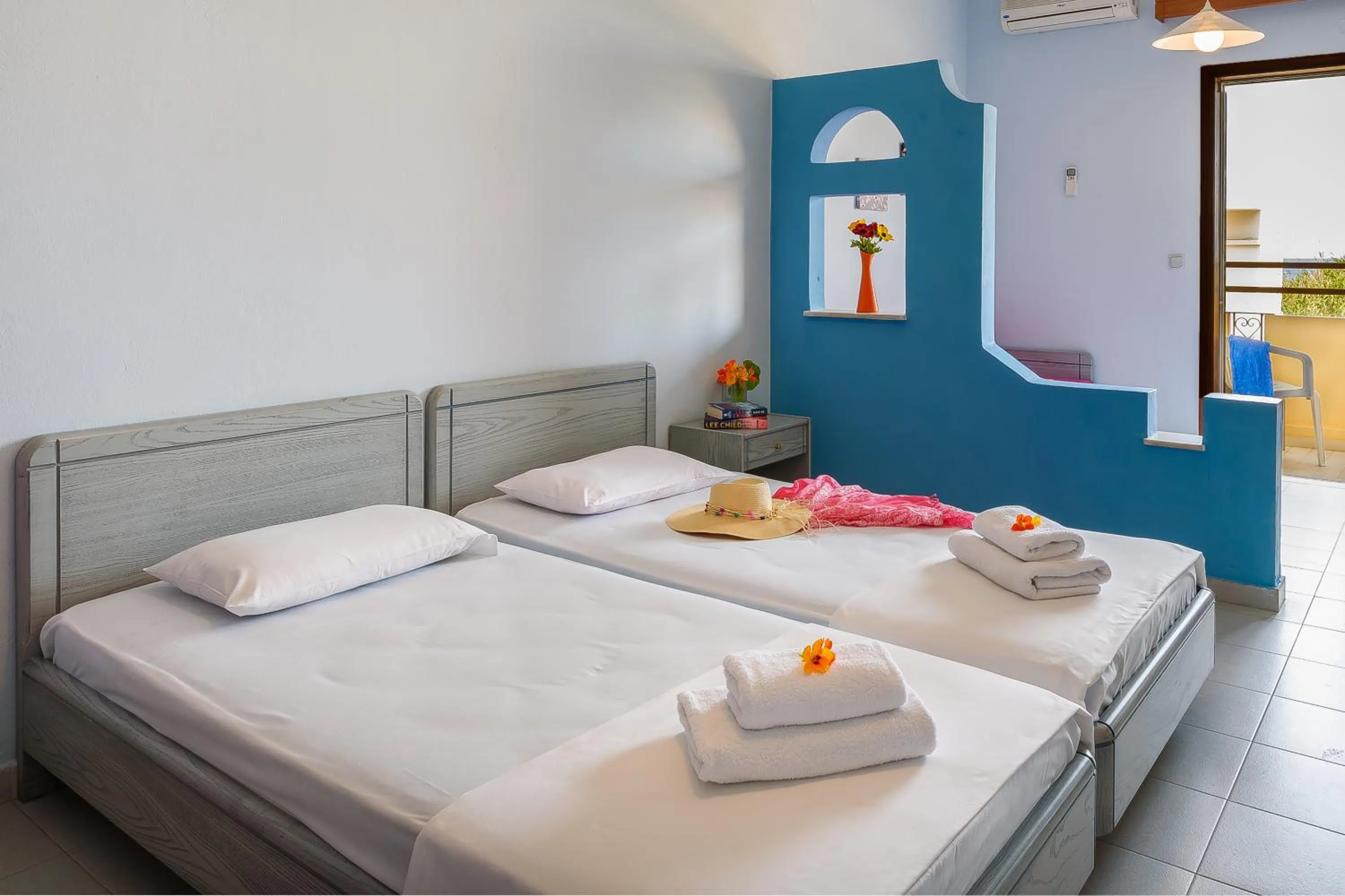 Bed in Louladakis Apartments