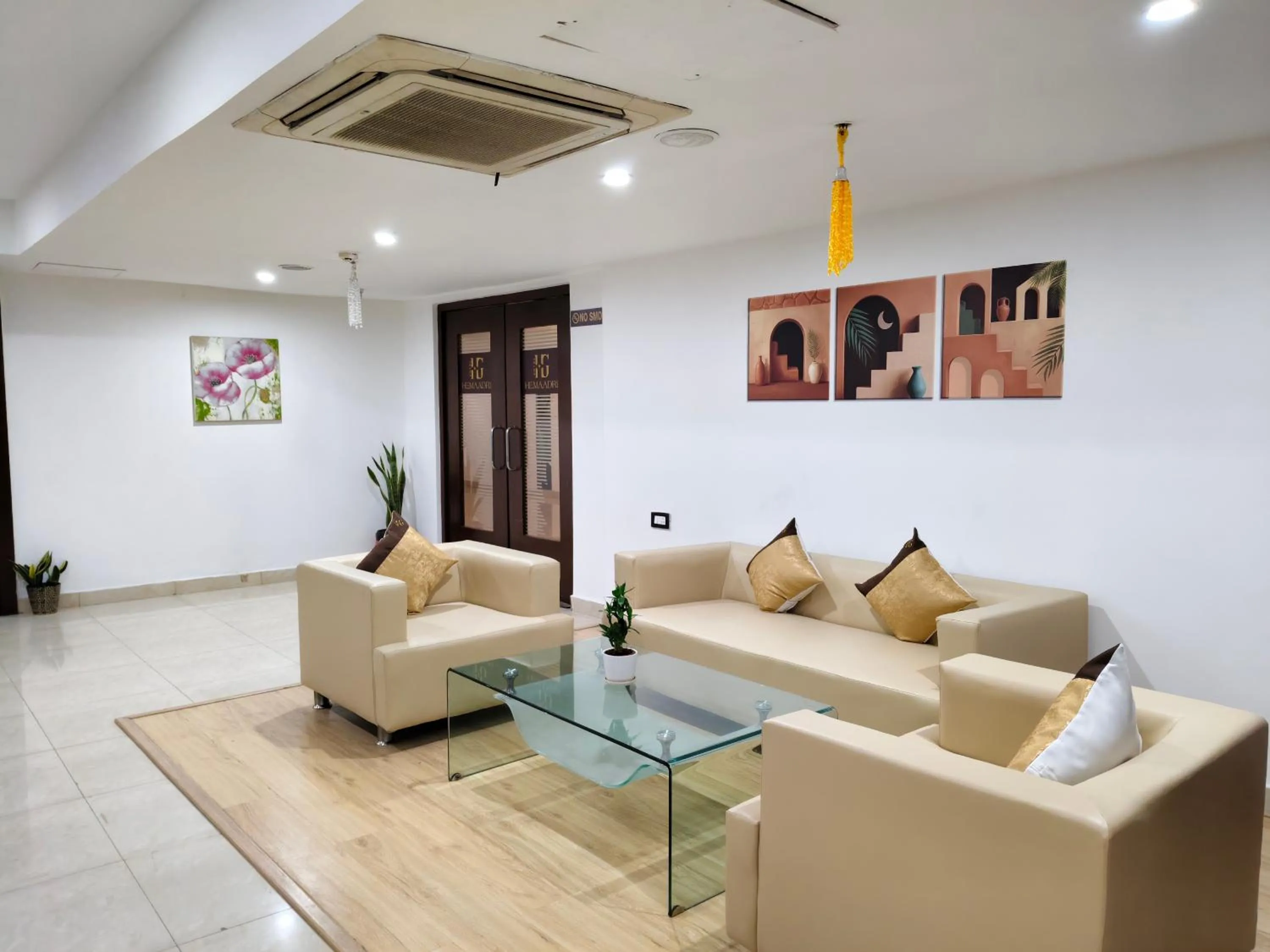 Seating area in Hemaadri Grand