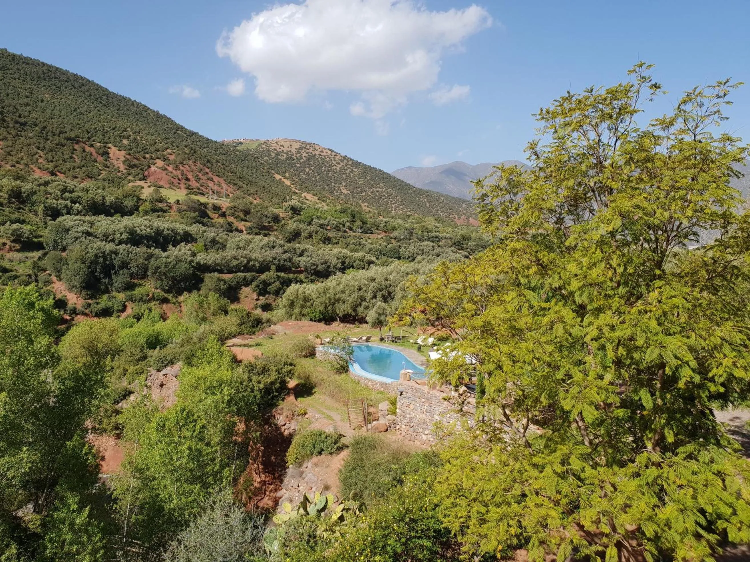 Pool view in Kasbah Africa - High Atlas Dark Sky & Nature Lodge
