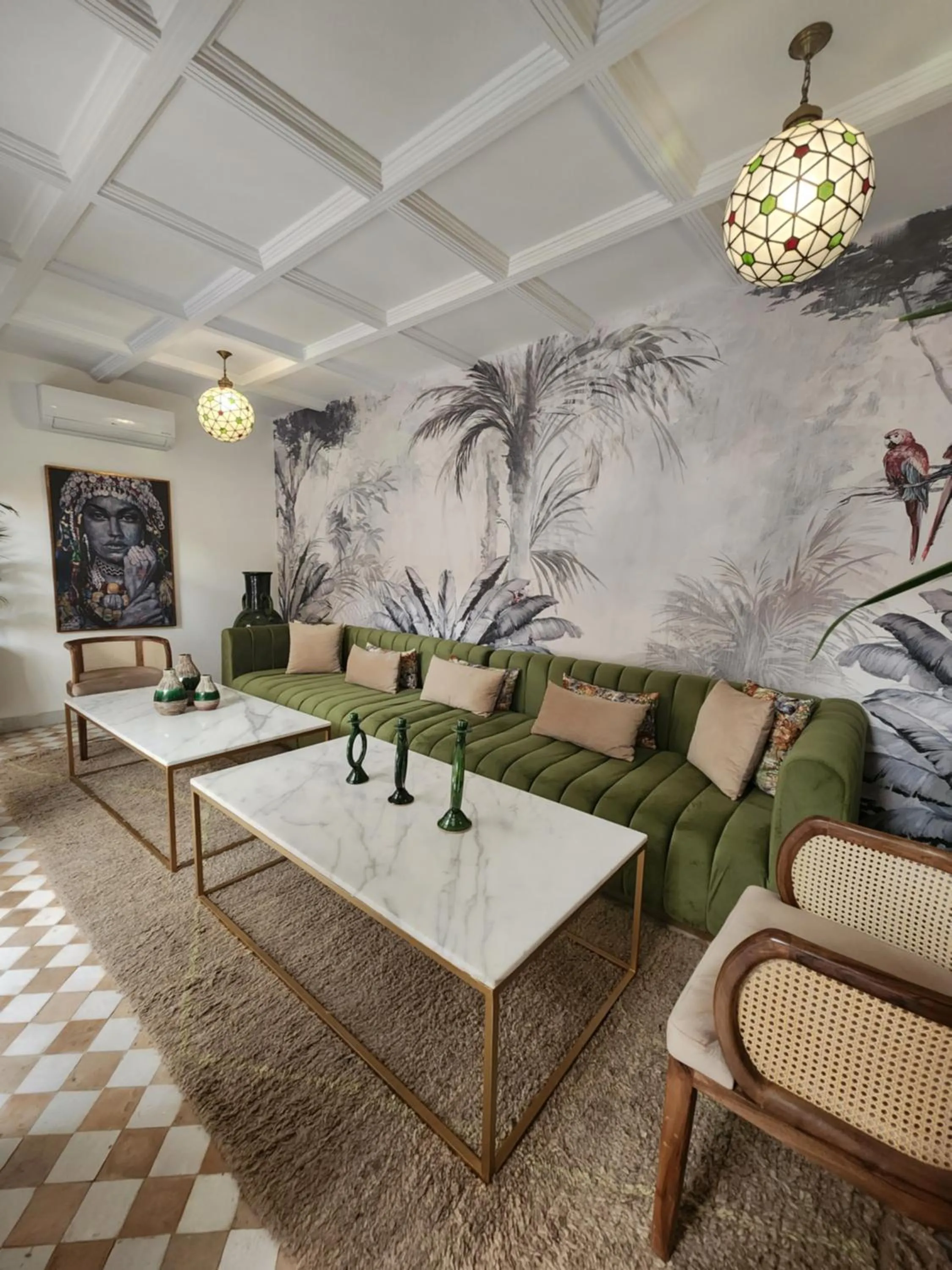 Seating area in Riad Le Saadien ,Adult only