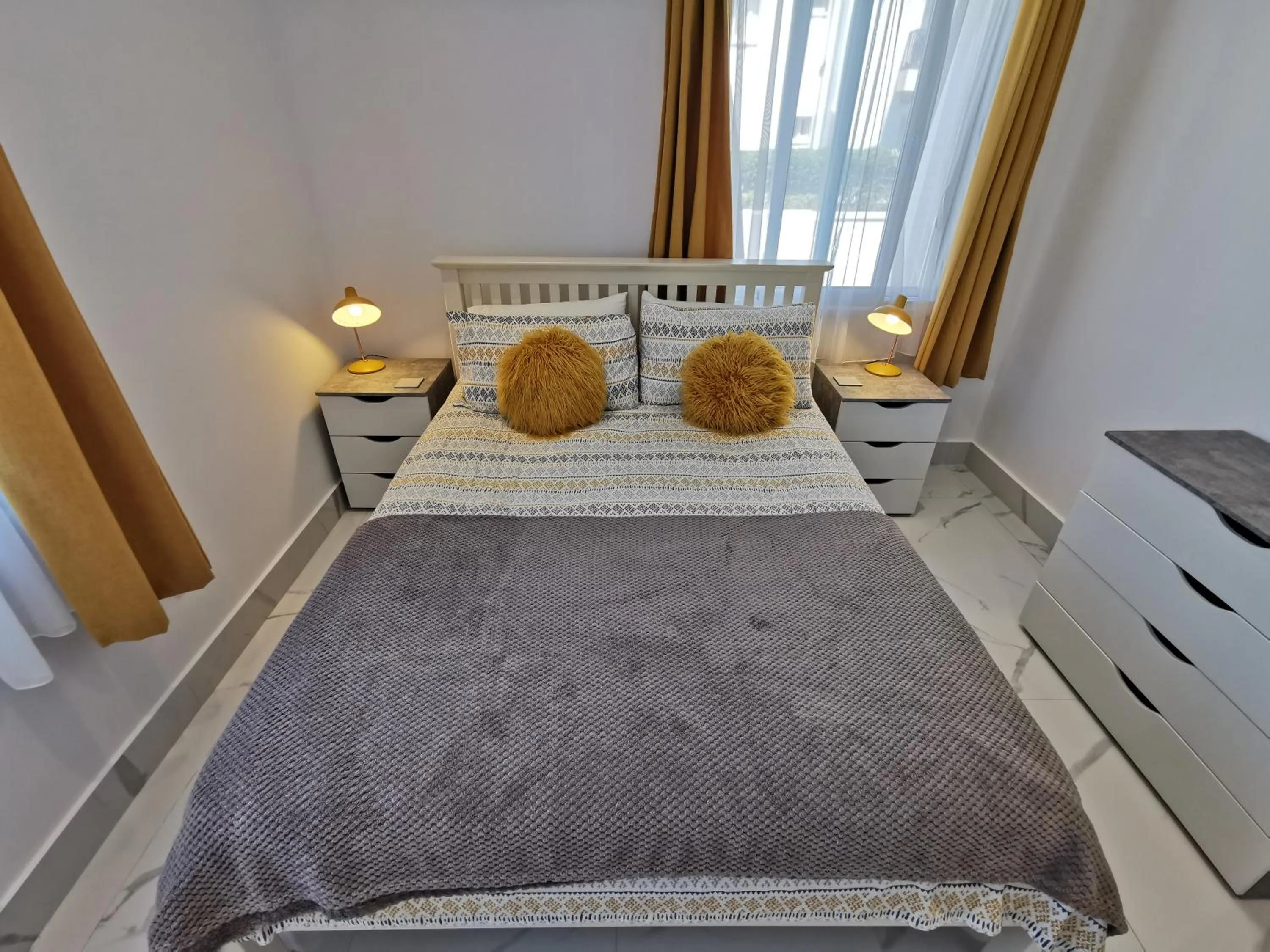 Bedroom, Bed in Paphos Gardens Apartment