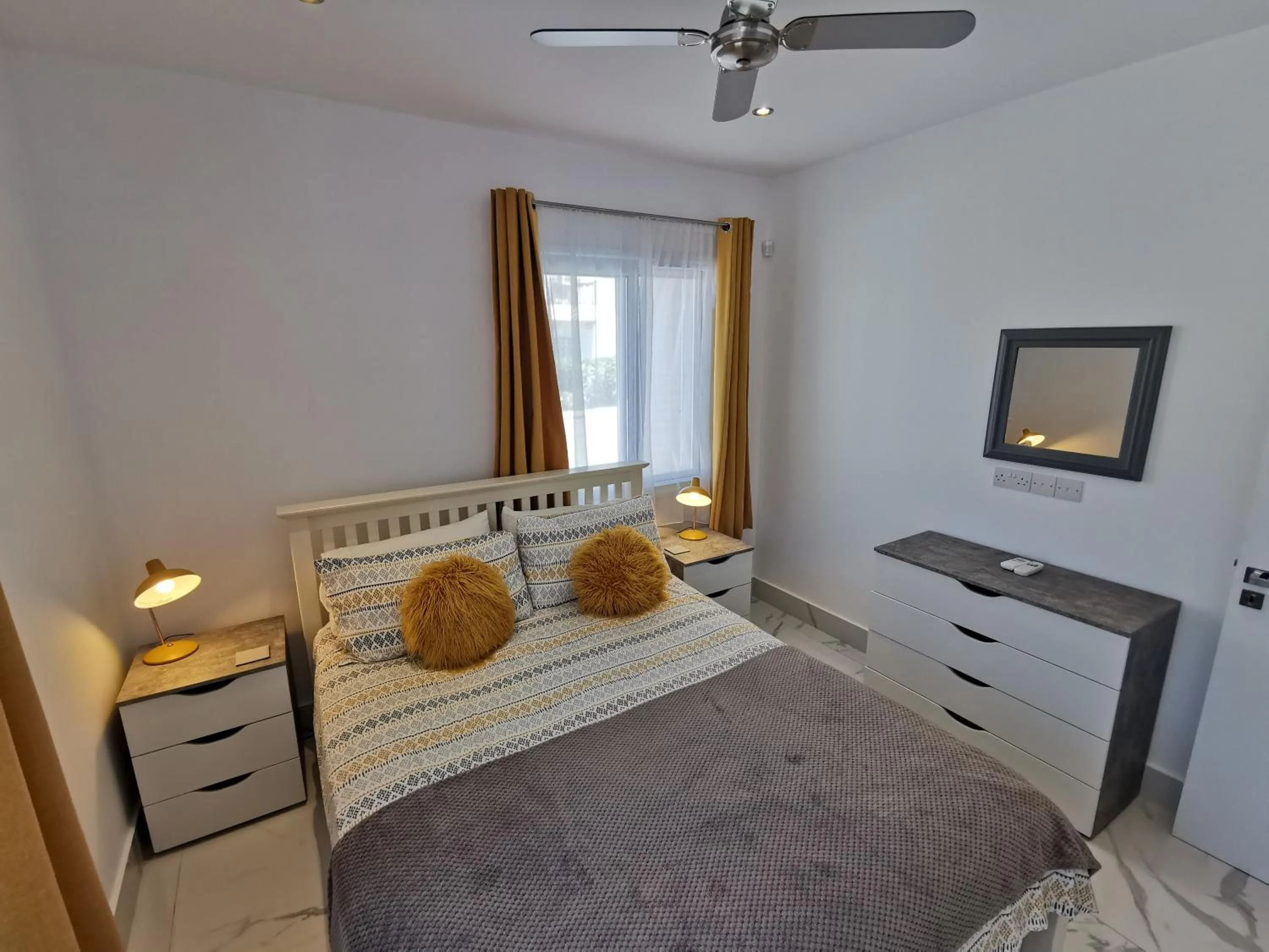 Bedroom, Bed in Paphos Gardens Apartment