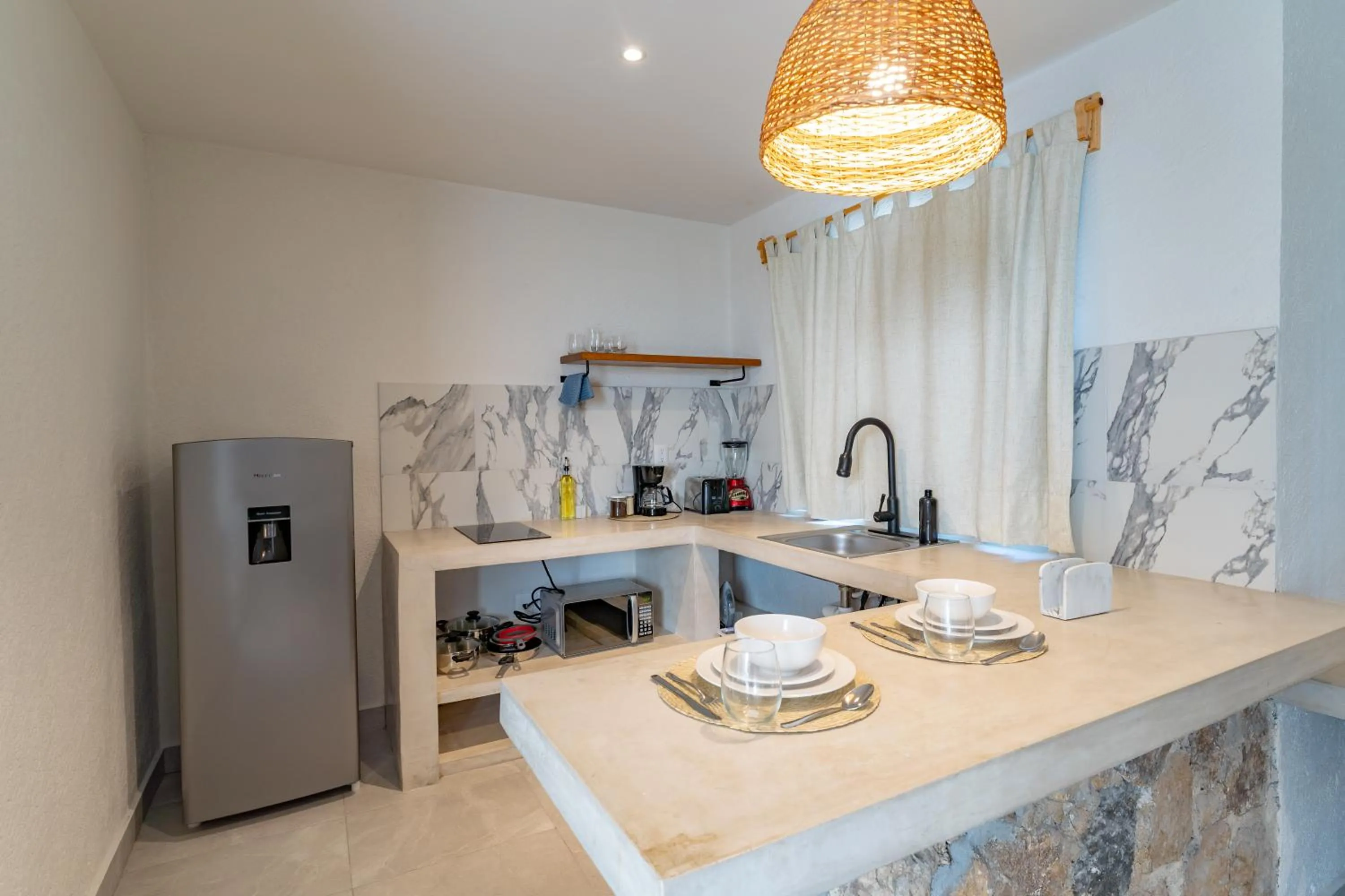 Kitchen or kitchenette in Casa Yako