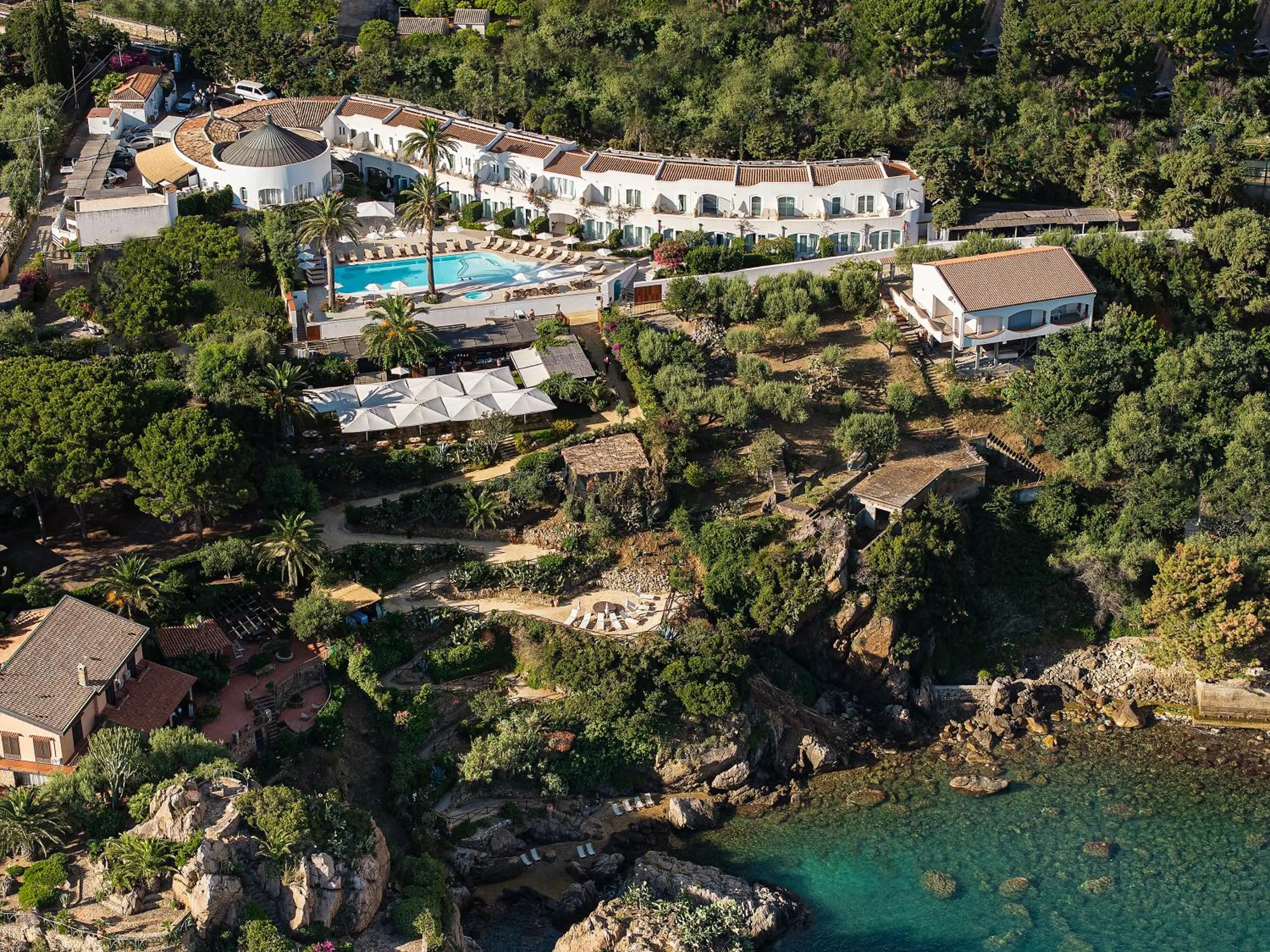 Bird's eye view in Le Calette Bay