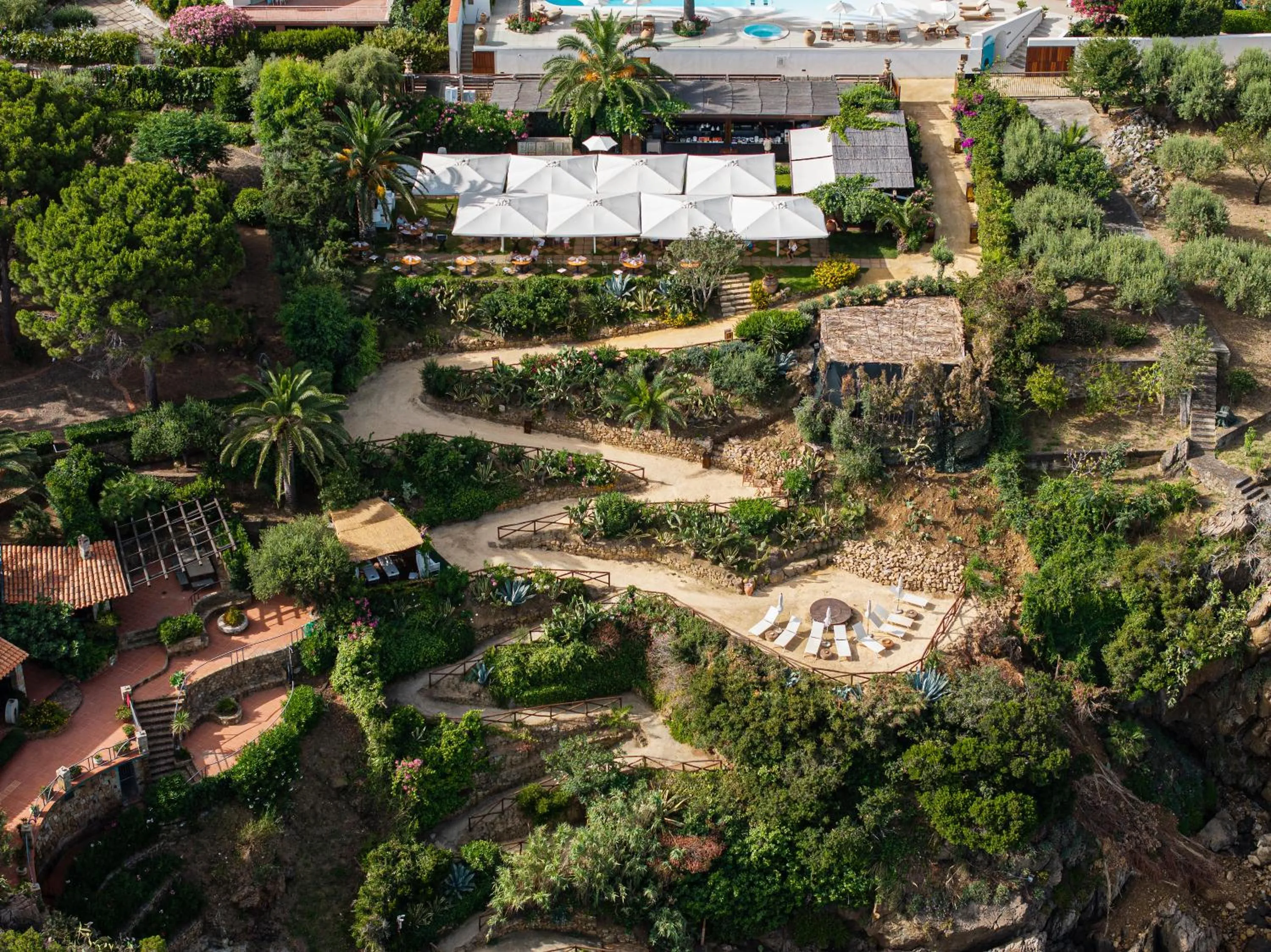 Bird's eye view in Le Calette Bay