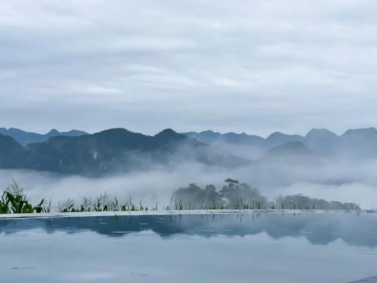 Pool view in PU LUONG BOCBANDI RETREAT