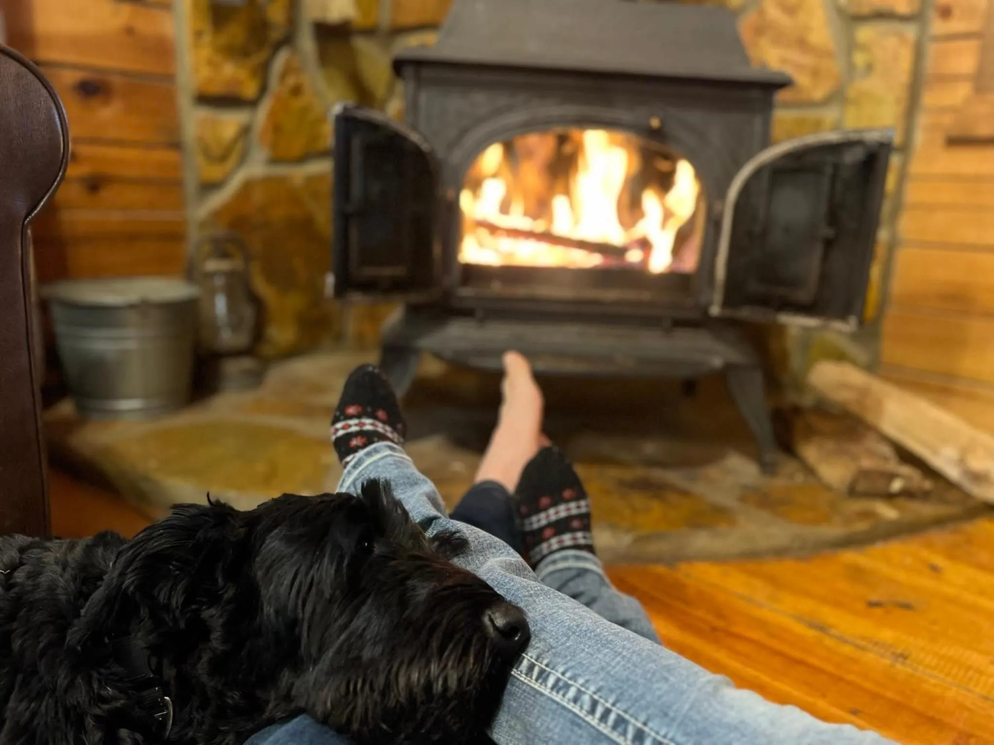 Log Cabin with Mountain View and Privacy