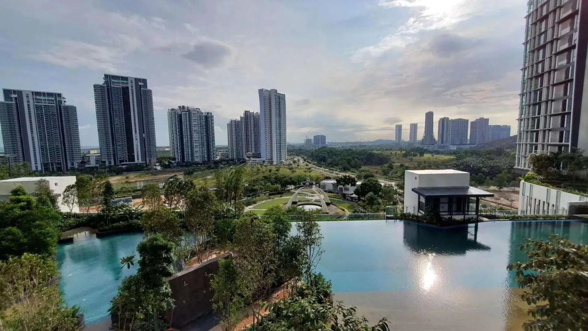 Pool view in The Elysia Suites