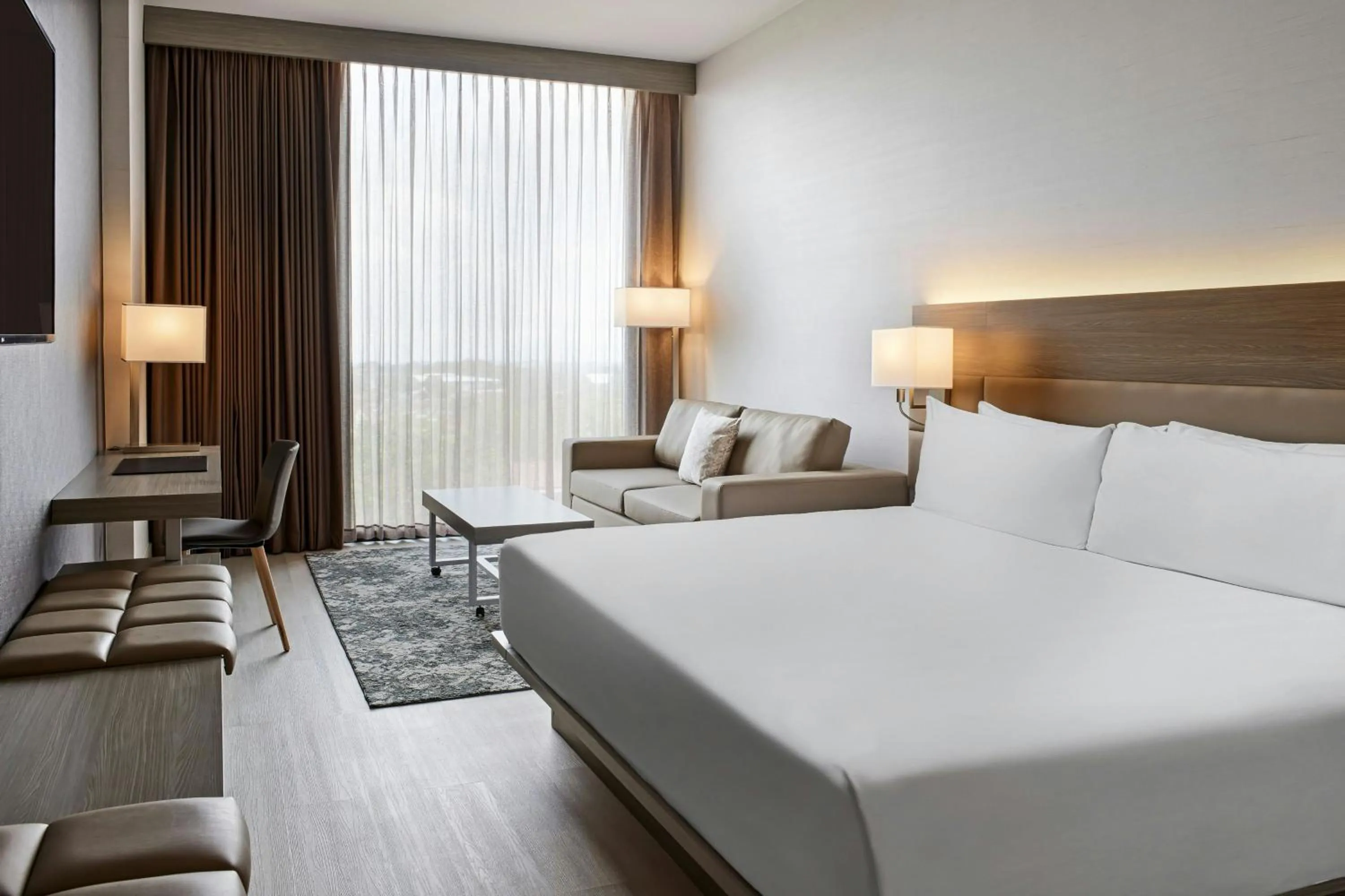 Photo of the whole room, Bed in AC Hotel San Jose Airport Belen