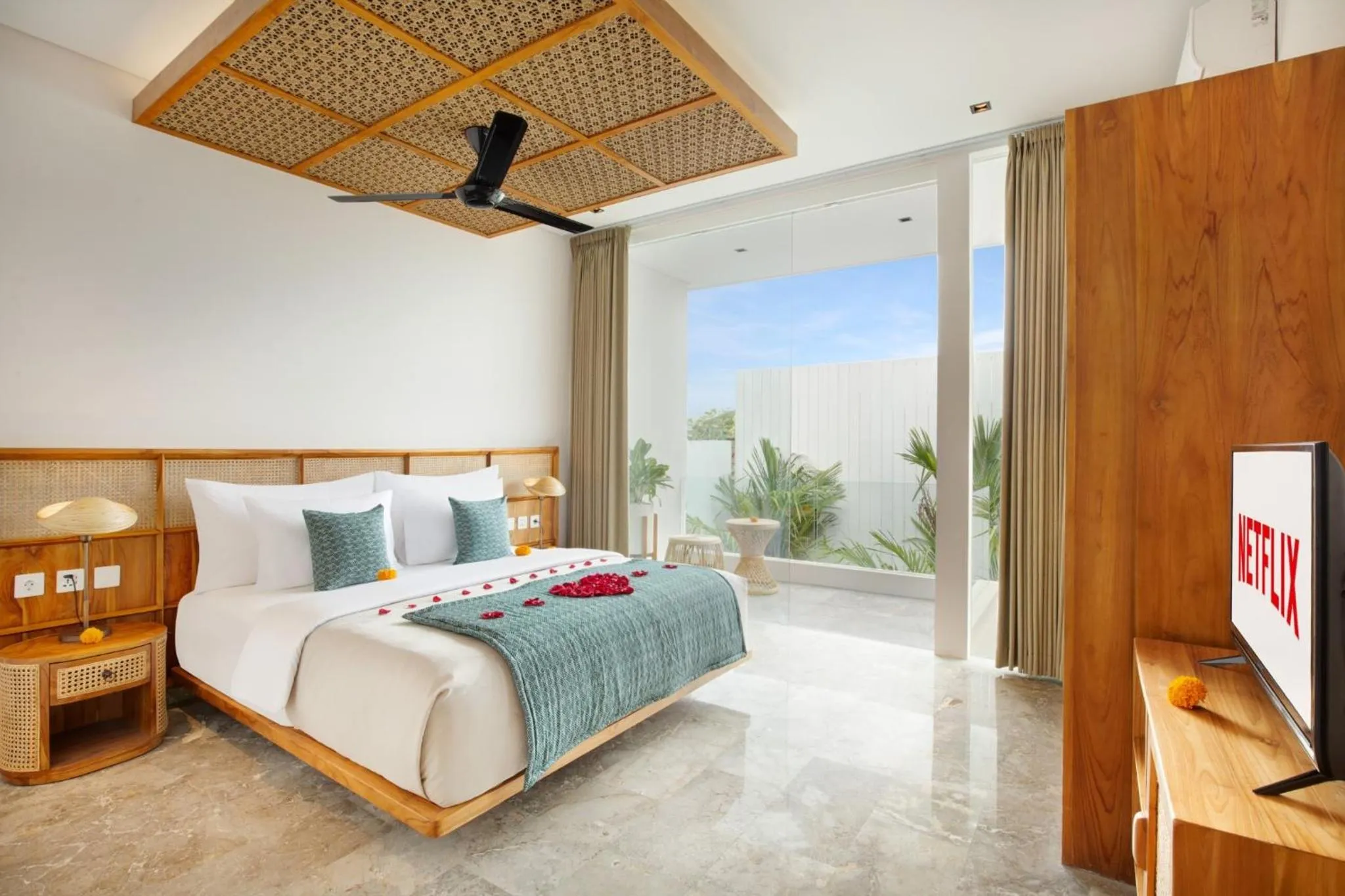 Bedroom, Bed in Eight Palms Villa Seminyak by Ini Vie Hospitality