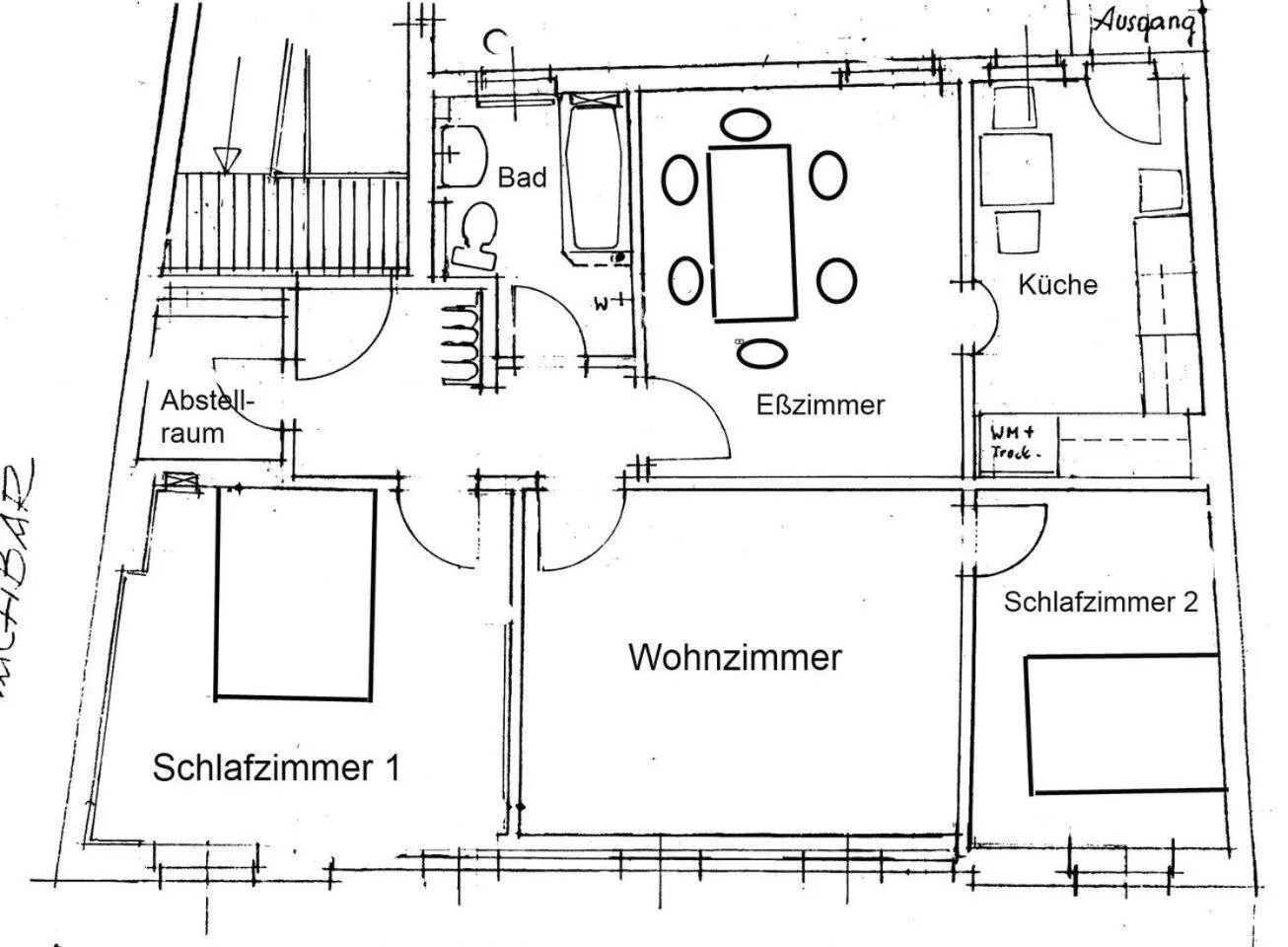 Floor plan in 2 Bed Apt Sleeps 5 - Rooftop Terrace Wifi