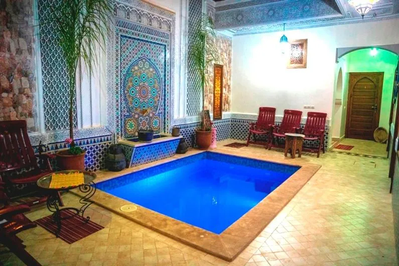 Pool view in Riad Nouhal