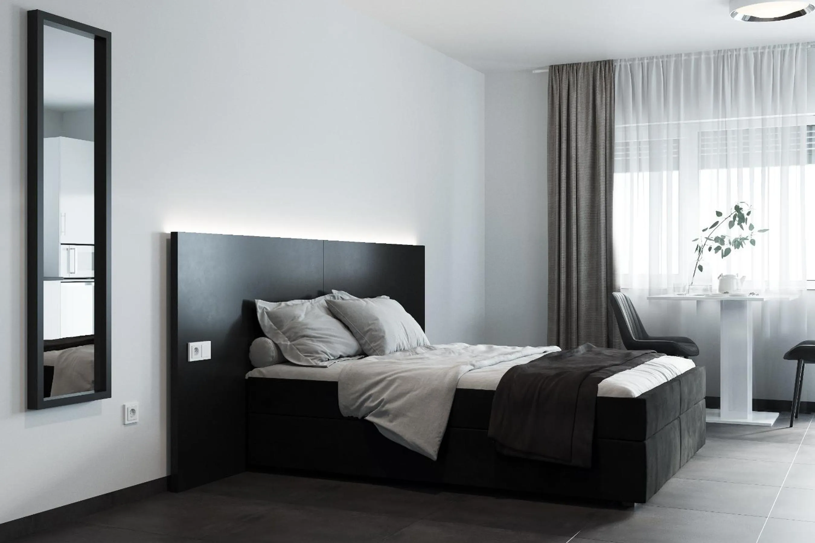 Bed in The Residences - Apartments Frankfurt