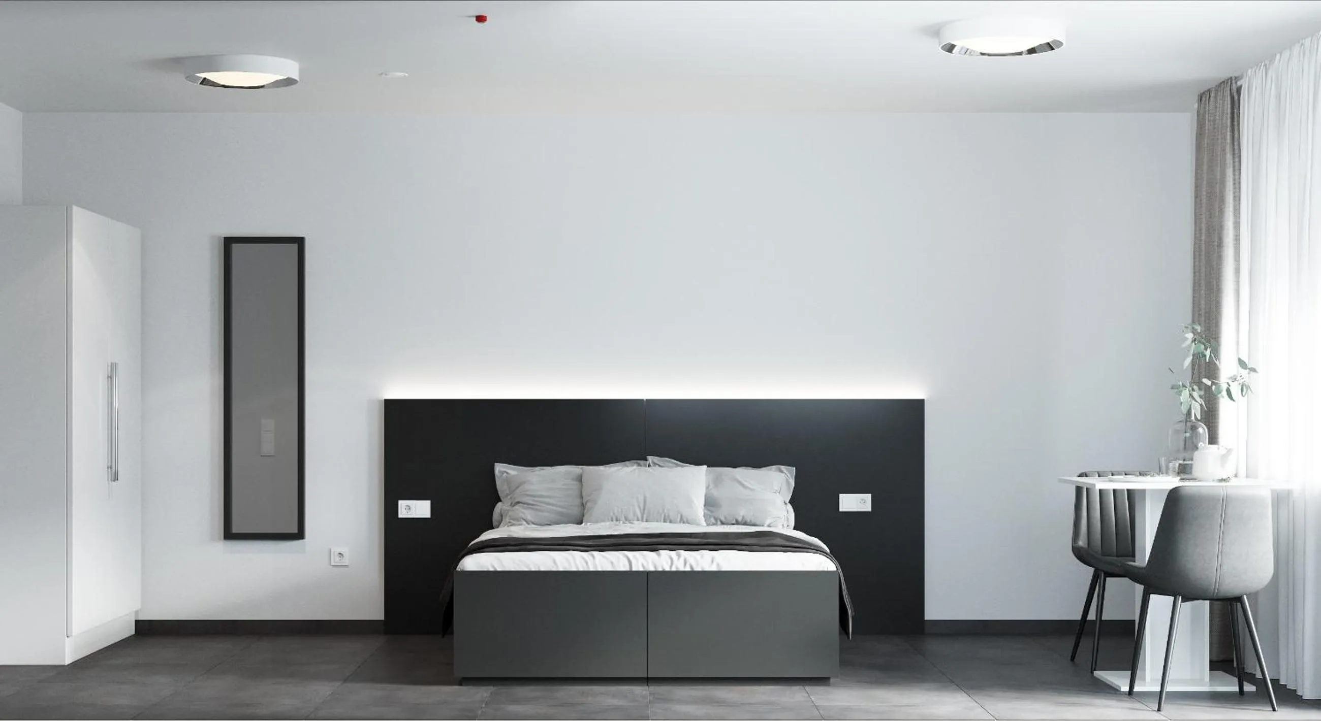 Bed in The Residences - Apartments Frankfurt