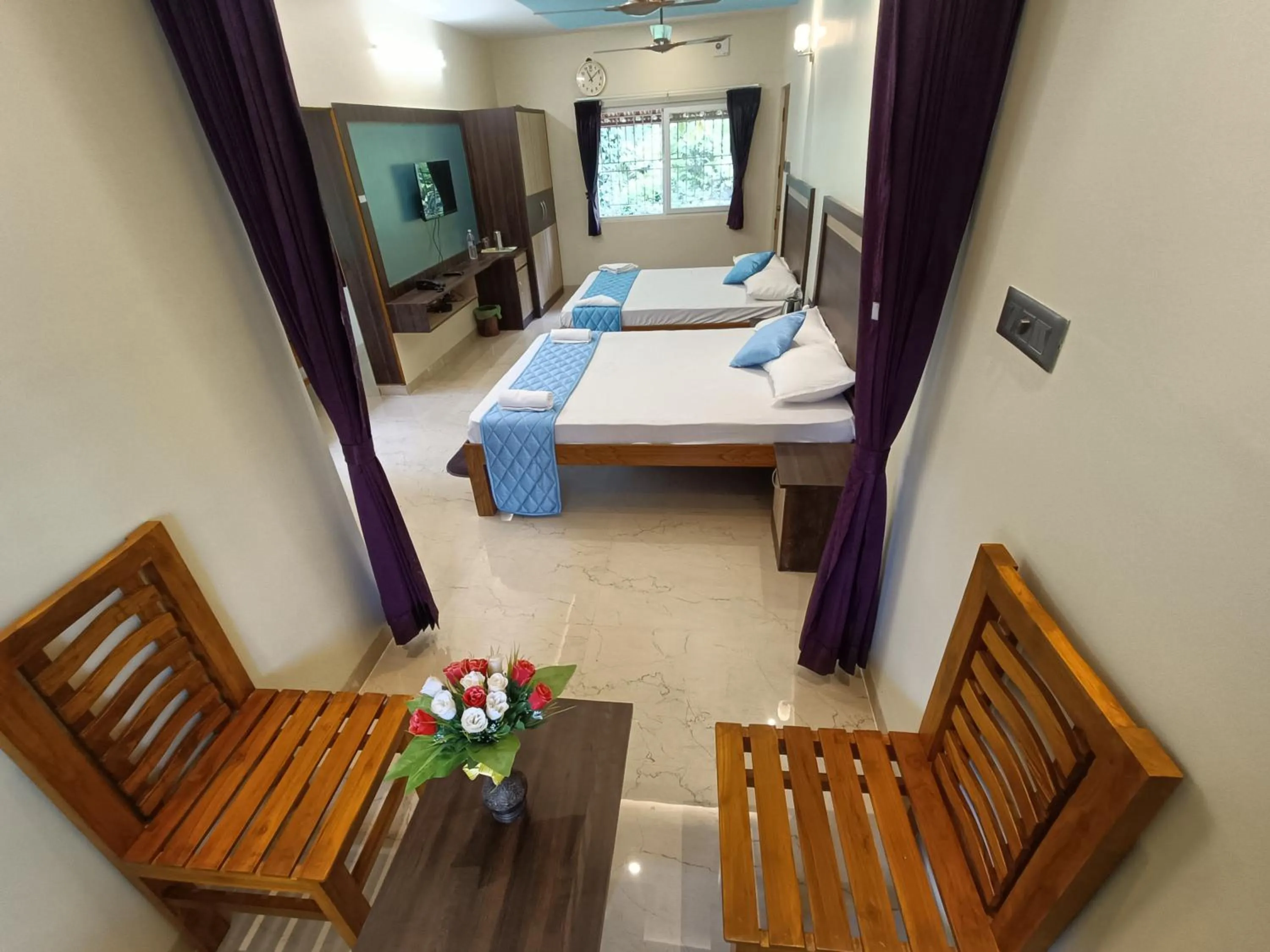 Living room, Bed in Bhavan Resorts