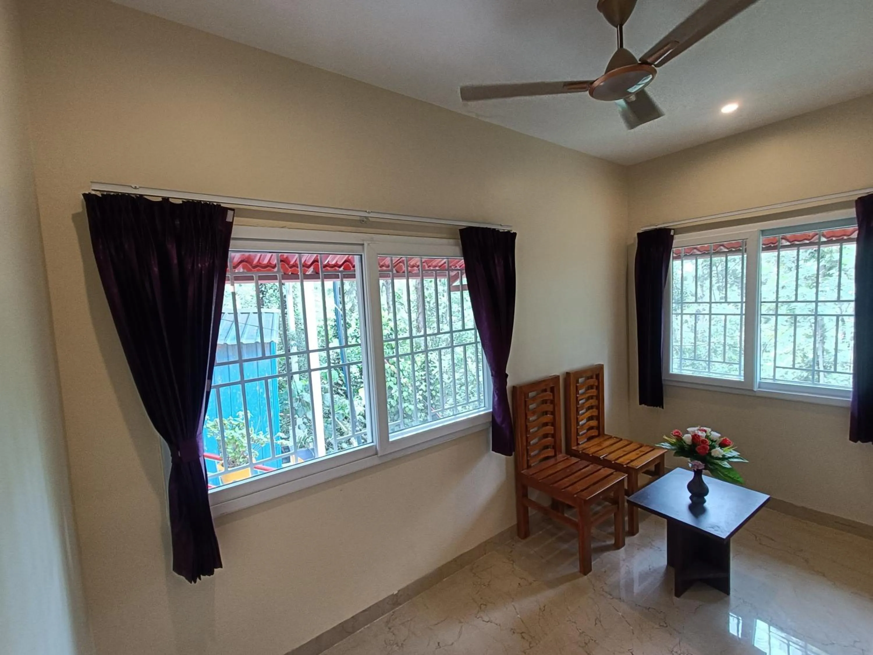 Seating area in Bhavan Resorts