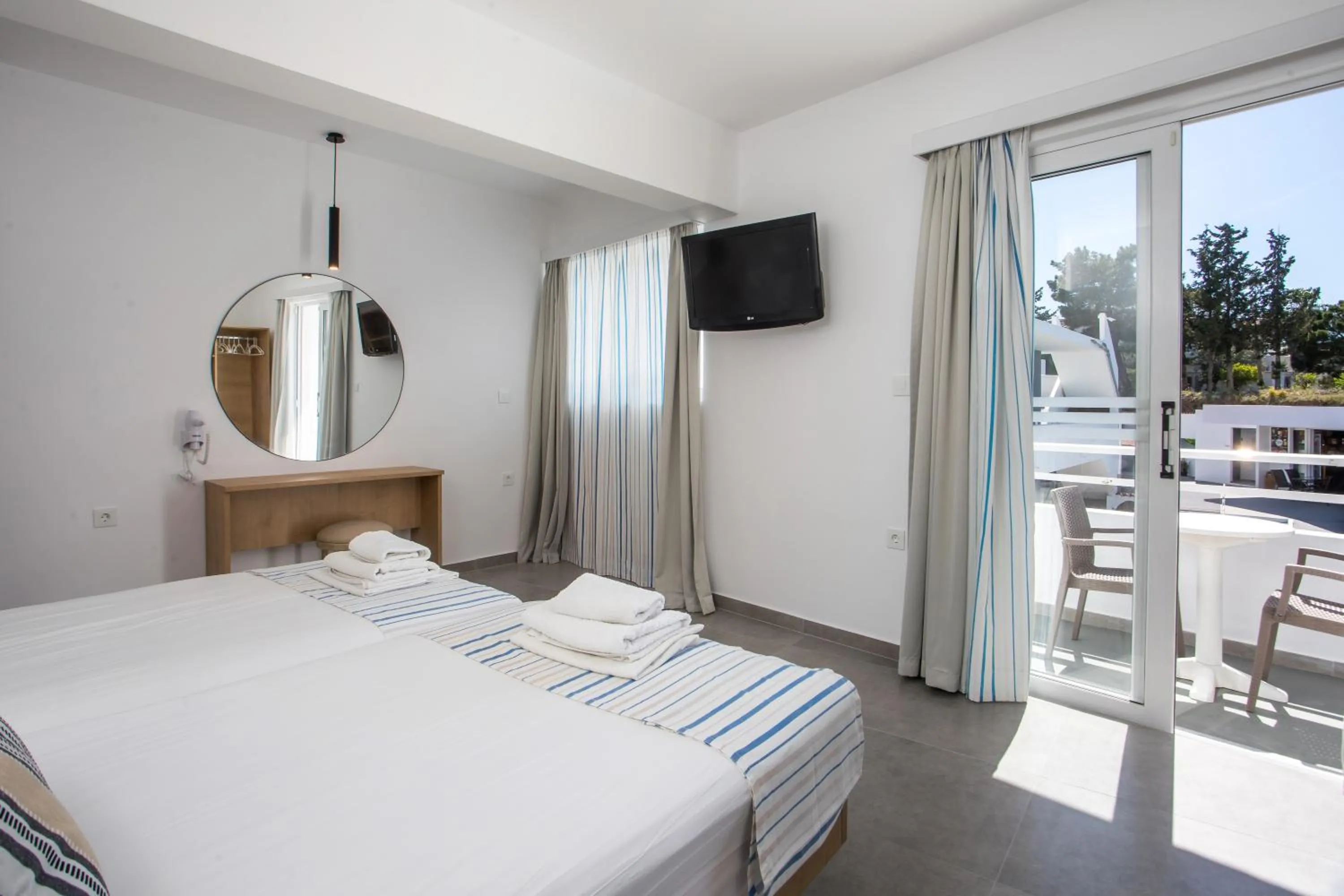 Balcony/Terrace, Bed in Mando Living -Faliraki