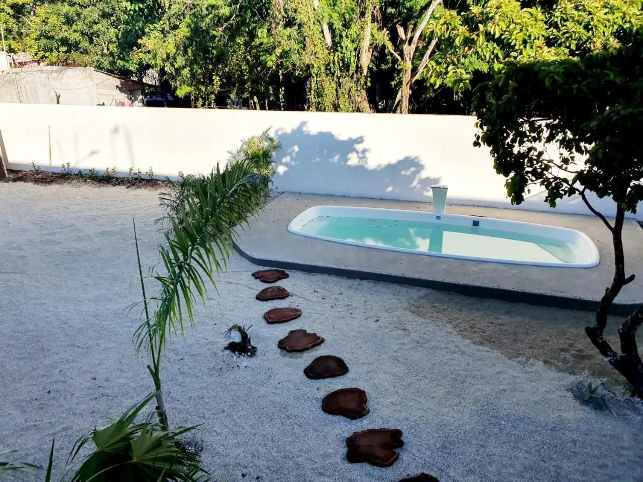 Garden view in Villas Chital Bacalar