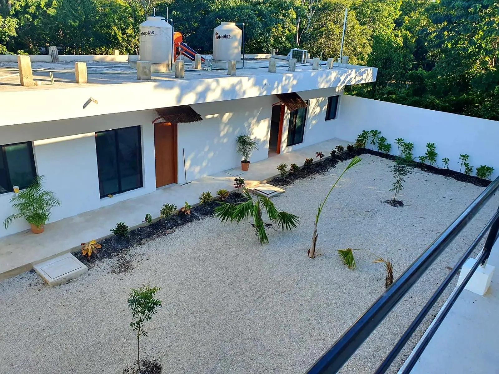 Garden view in Villas Chital Bacalar