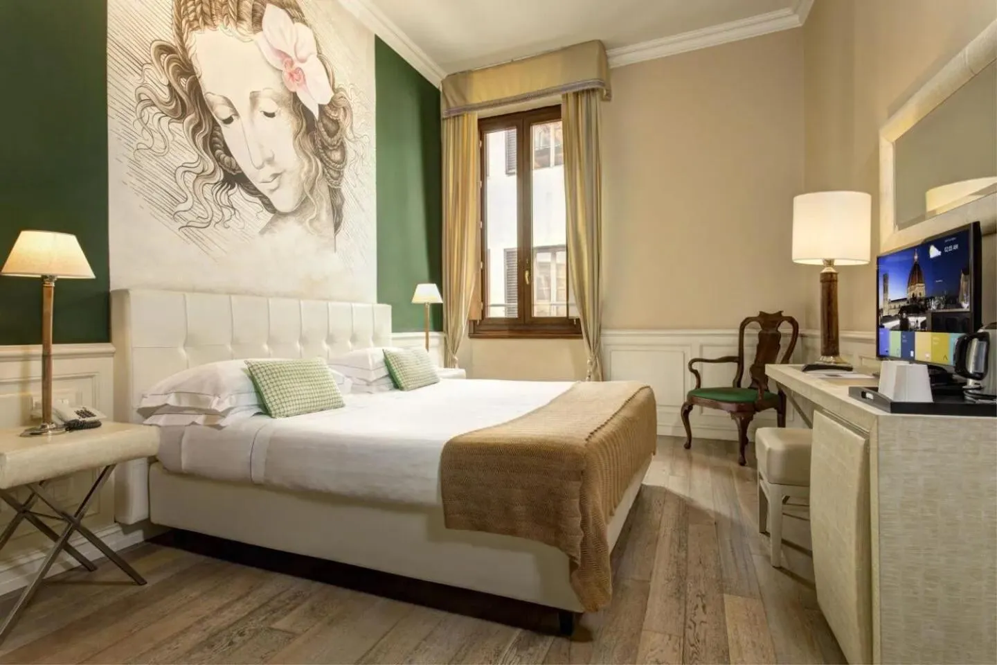 Bed in Grand Hotel Cavour