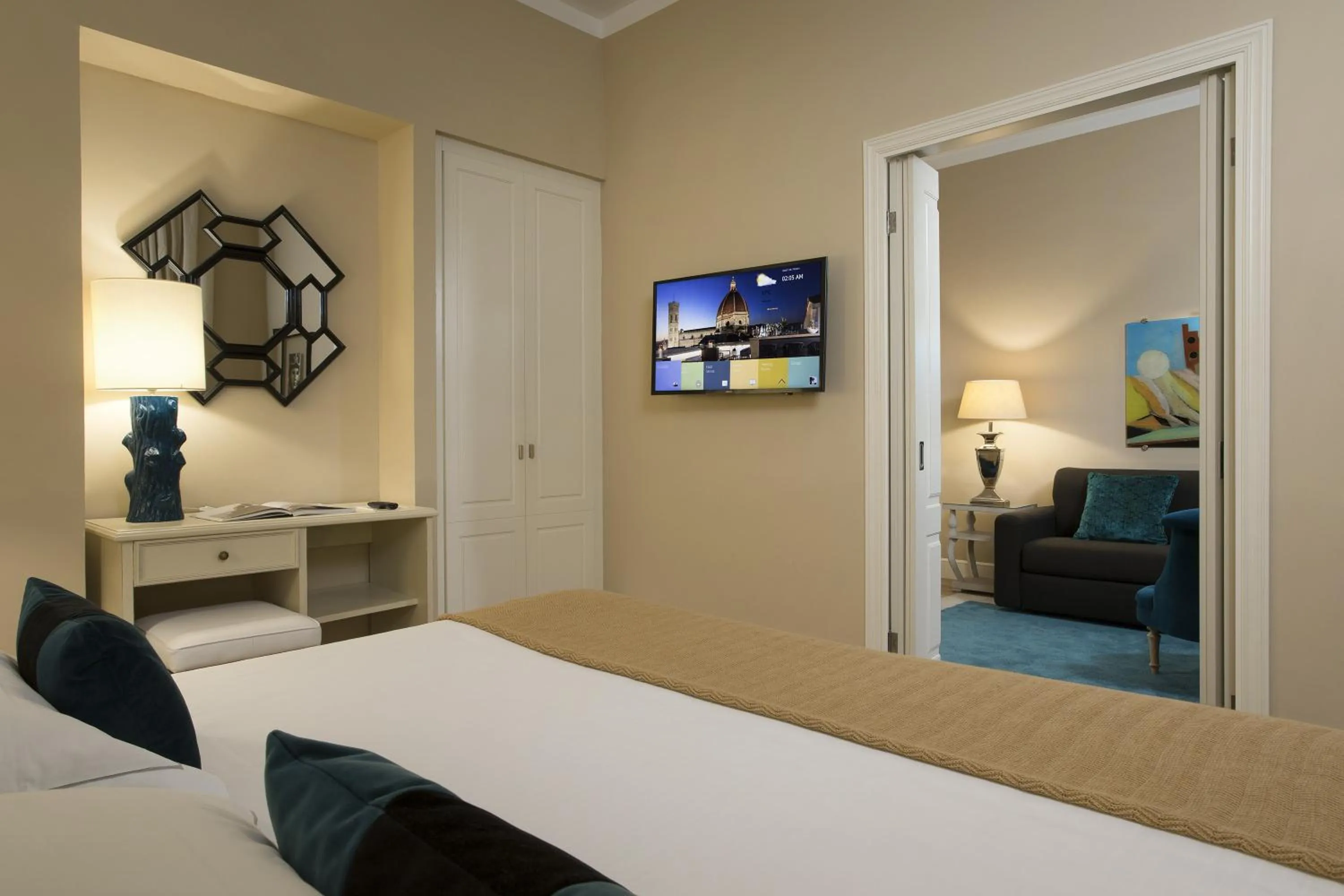 Bed in Grand Hotel Cavour