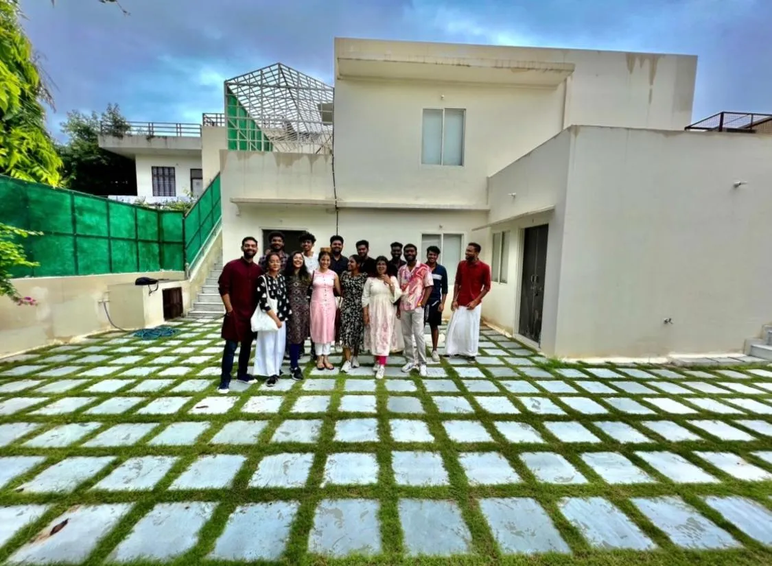 group of guests in Hostel ivory