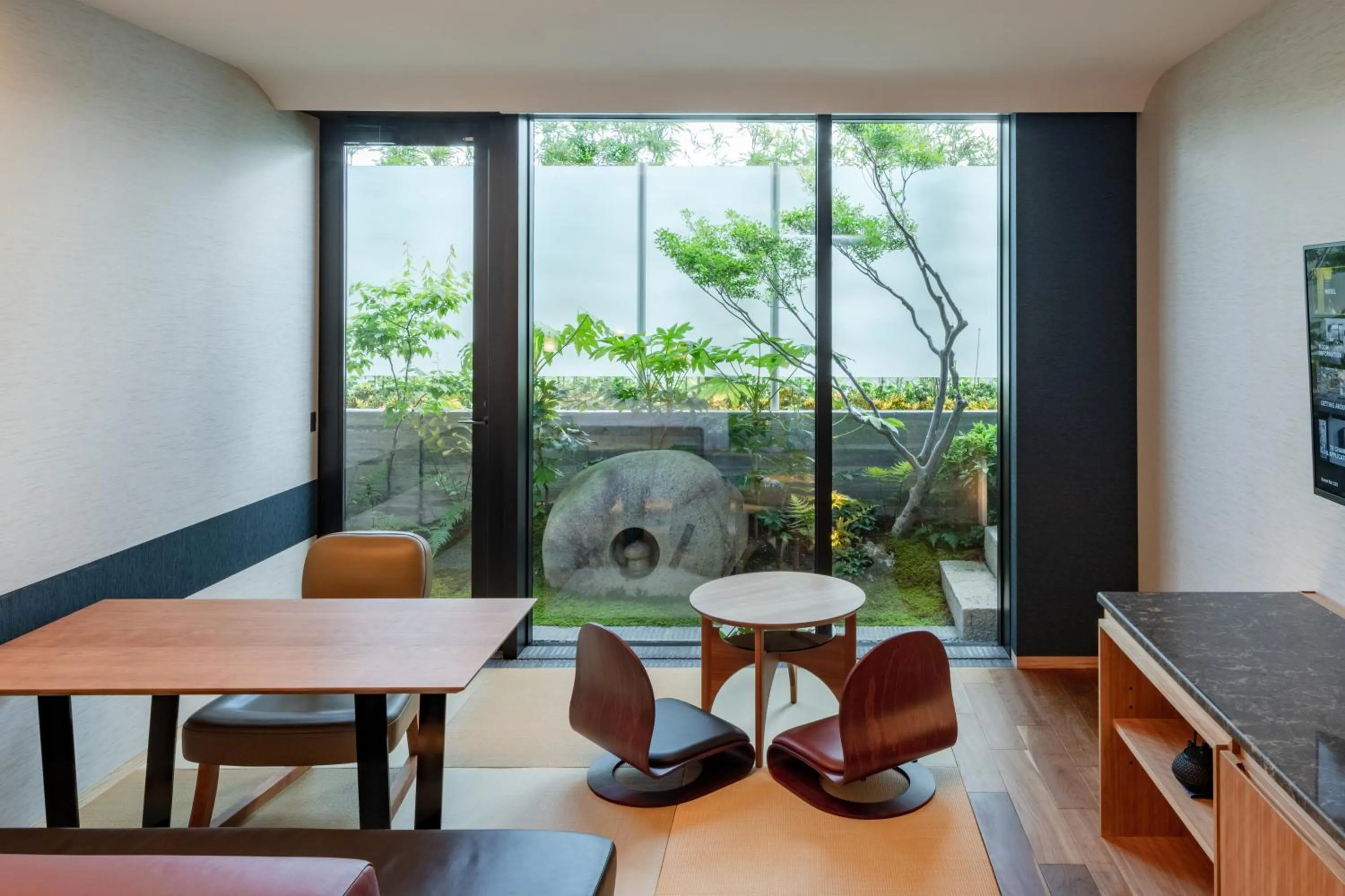 Garden view in Genji Kyoto, a Member of Design Hotels