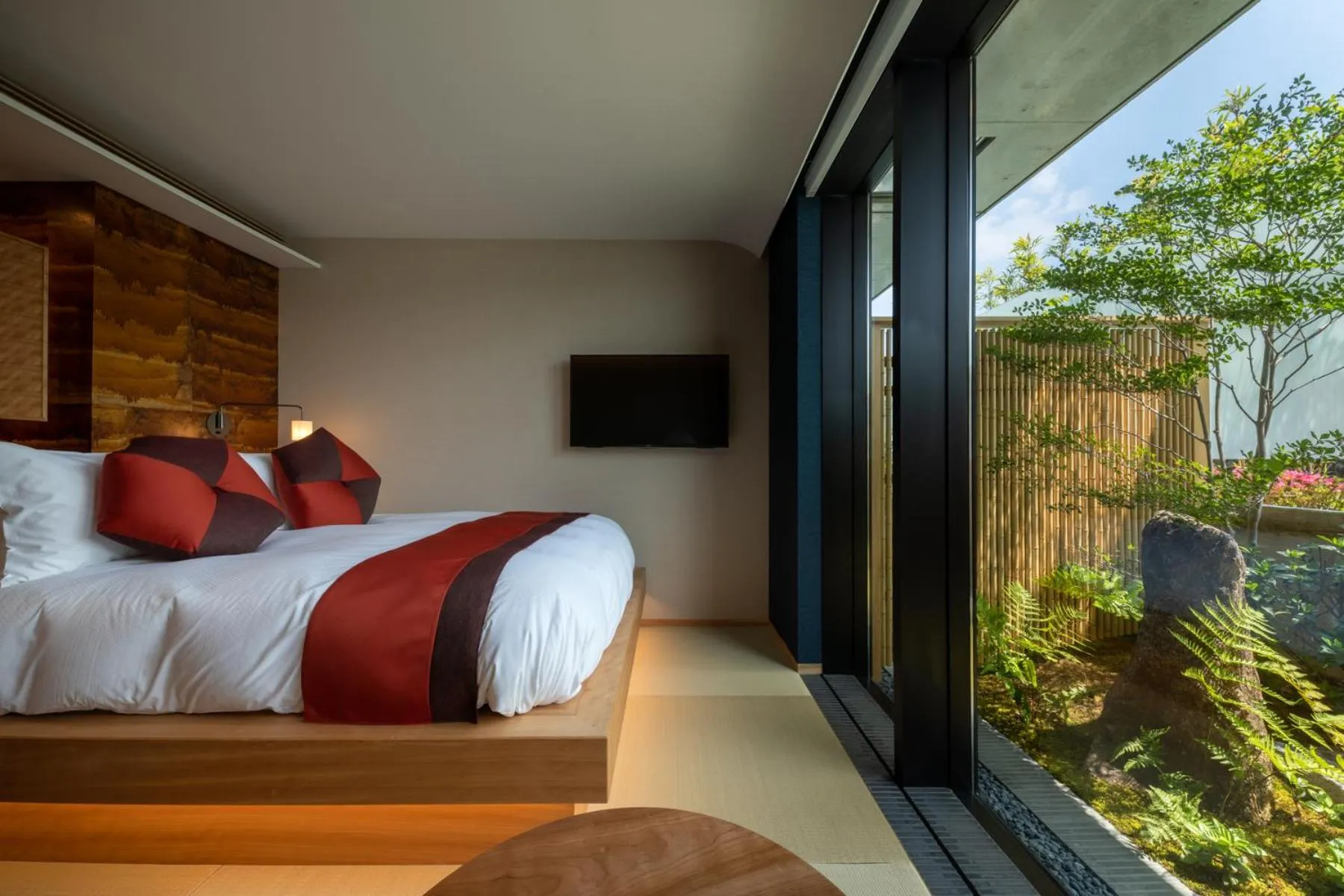 View (from property/room), Bed in Genji Kyoto, a Member of Design Hotels