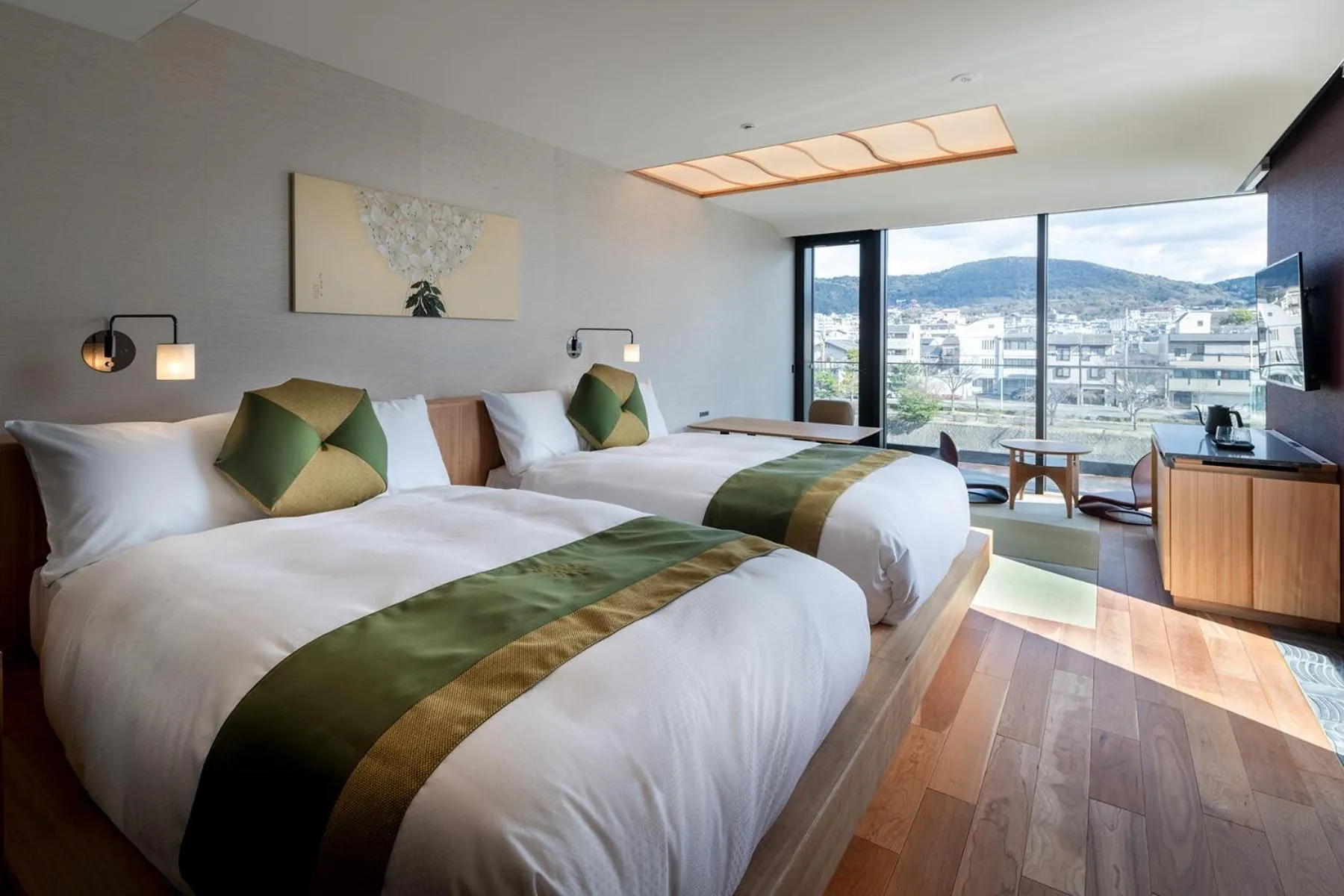 Bed in Genji Kyoto, a Member of Design Hotels