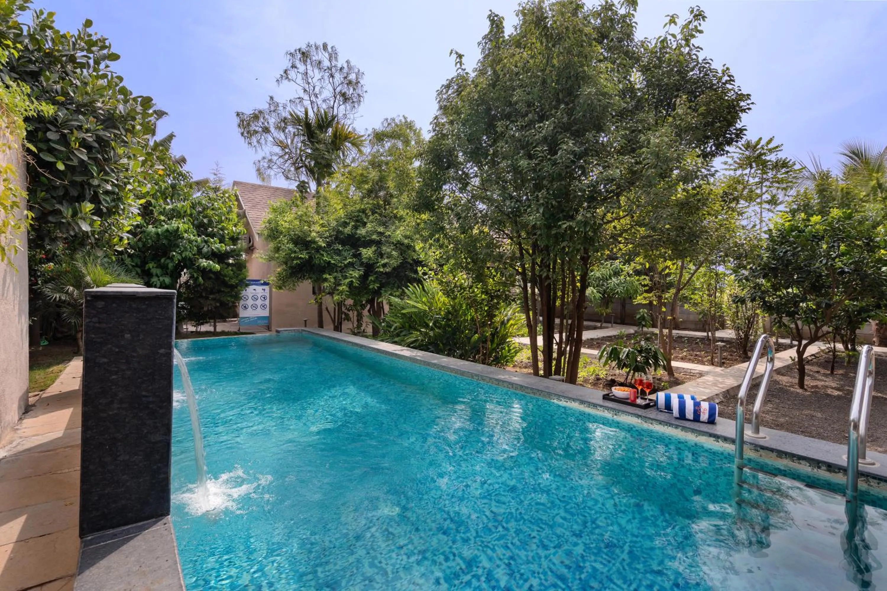 SaffronStays Eden - 3BR vineyard-side pool villa with jacuzzi, farm dining, stargazing deck & lawns for celebrations