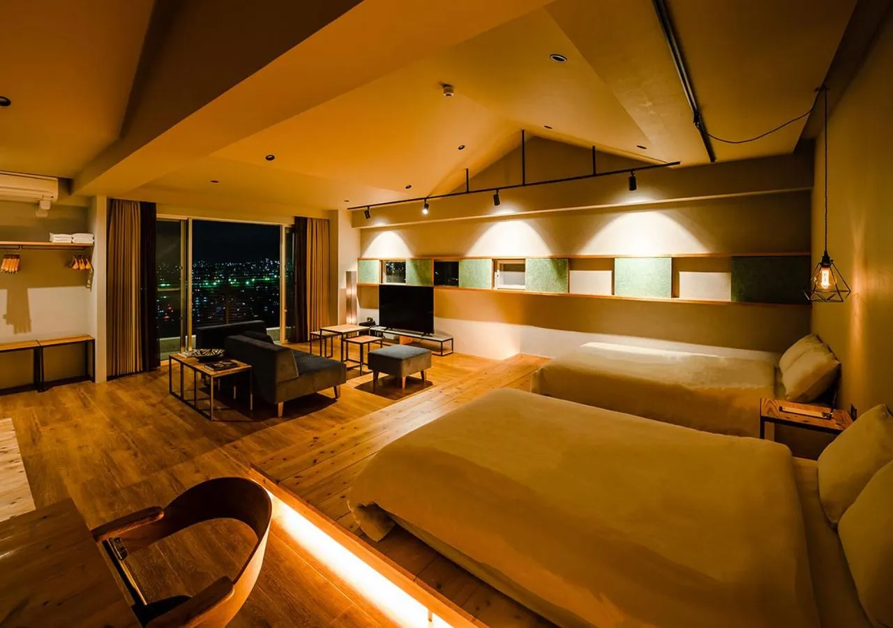 View (from property/room), Bed in D-and Stay 5 Resort Okinawa