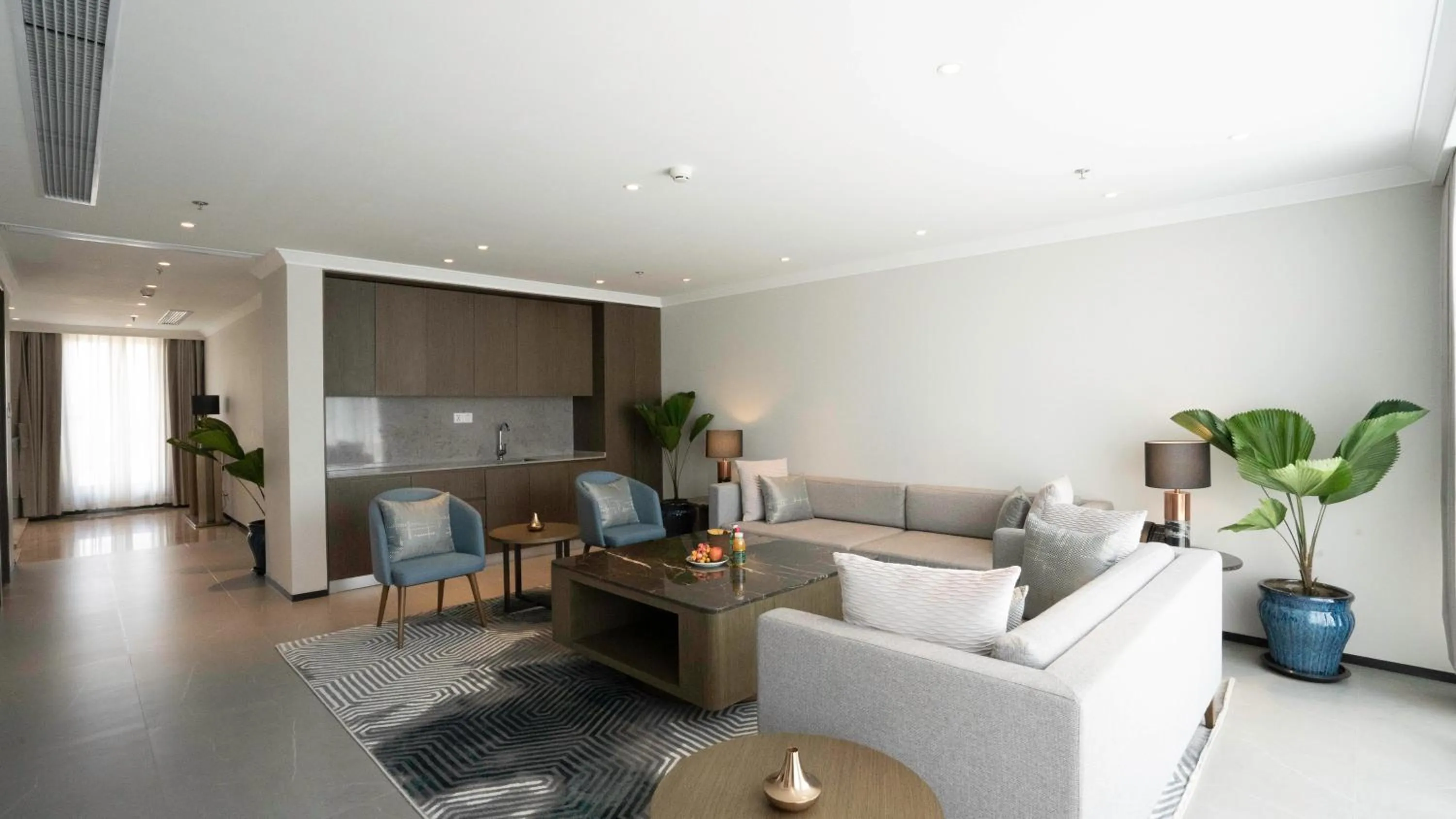 Seating area in Oakwood Premier Phnom Penh