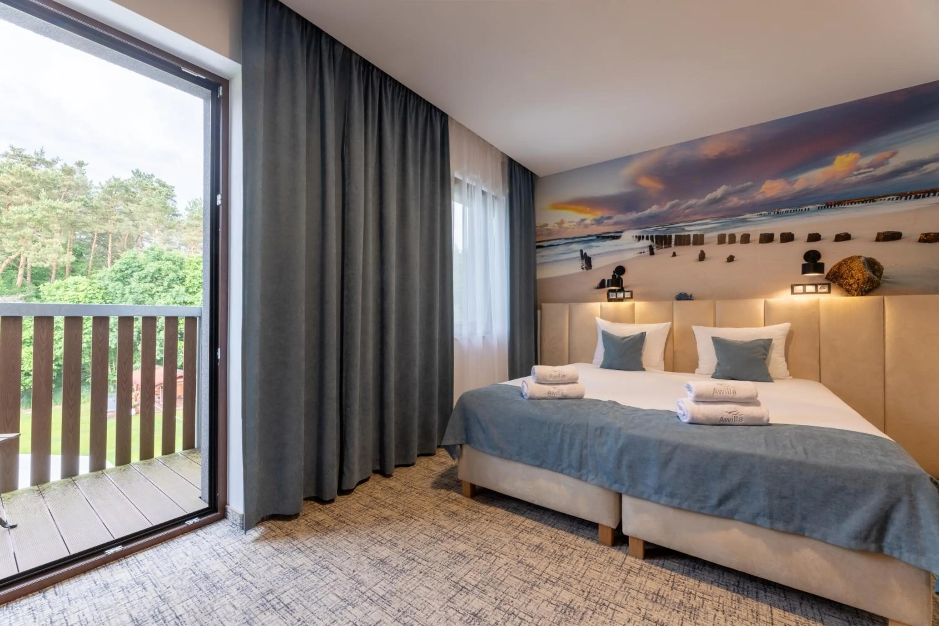 View (from property/room), Bed in Awilla Ustka