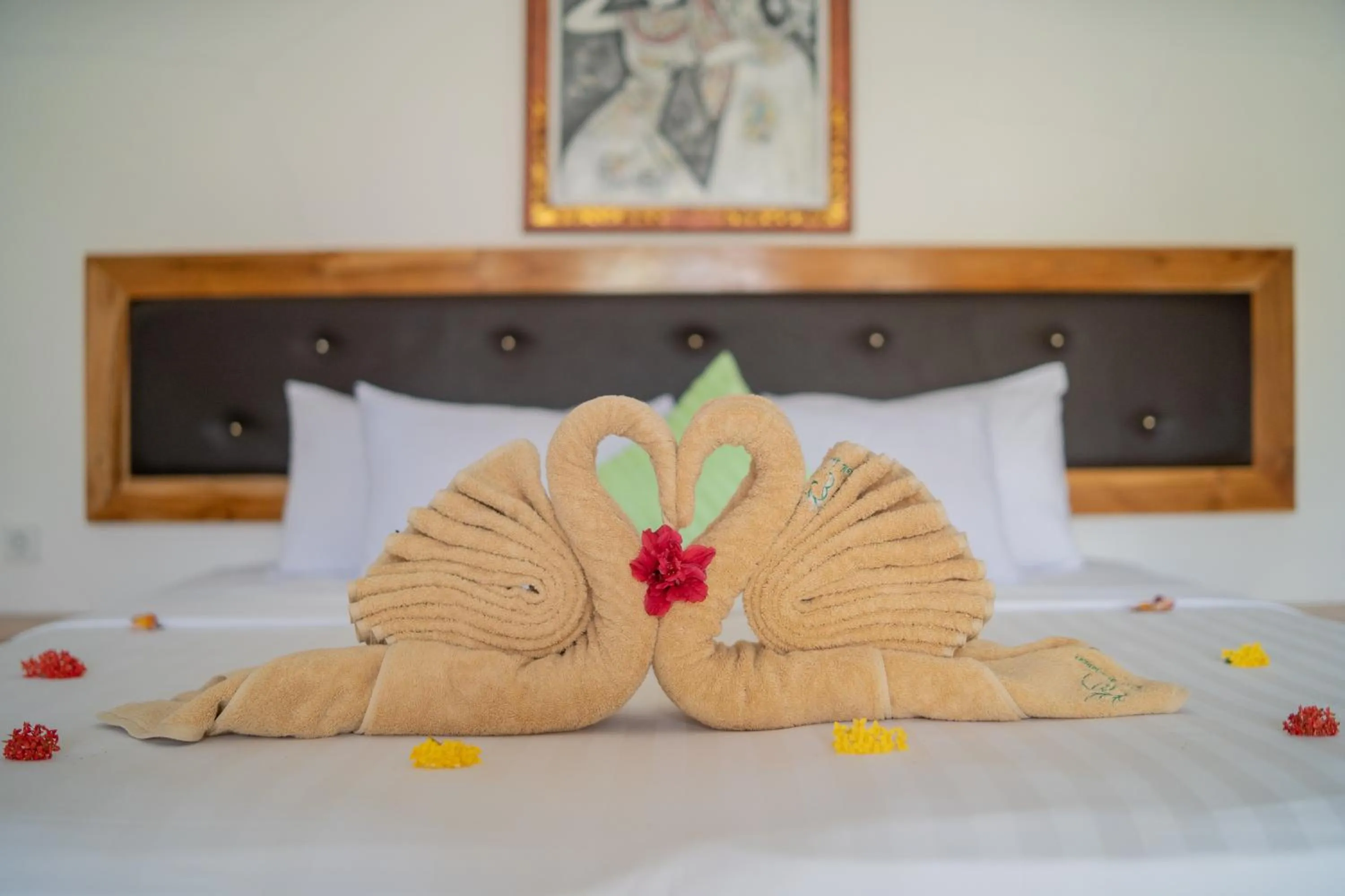 Bed in The Bali Menjangan Boutique Villas & Dive Center