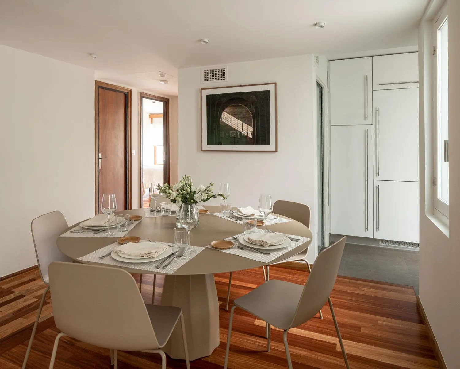 Dining area in The Passage Apartments