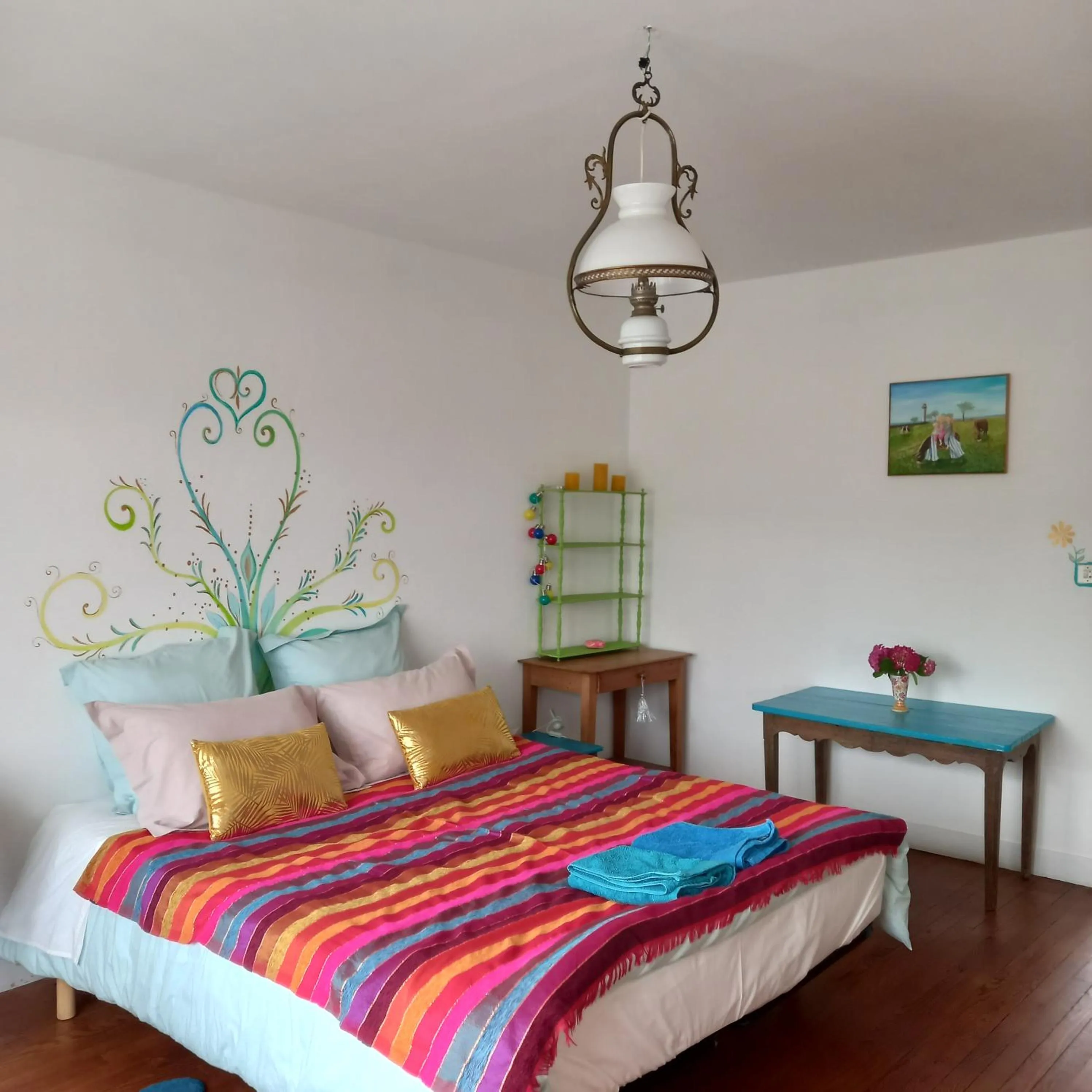 Bed in Chambres d'Hôtes Couleurs d'Elvine