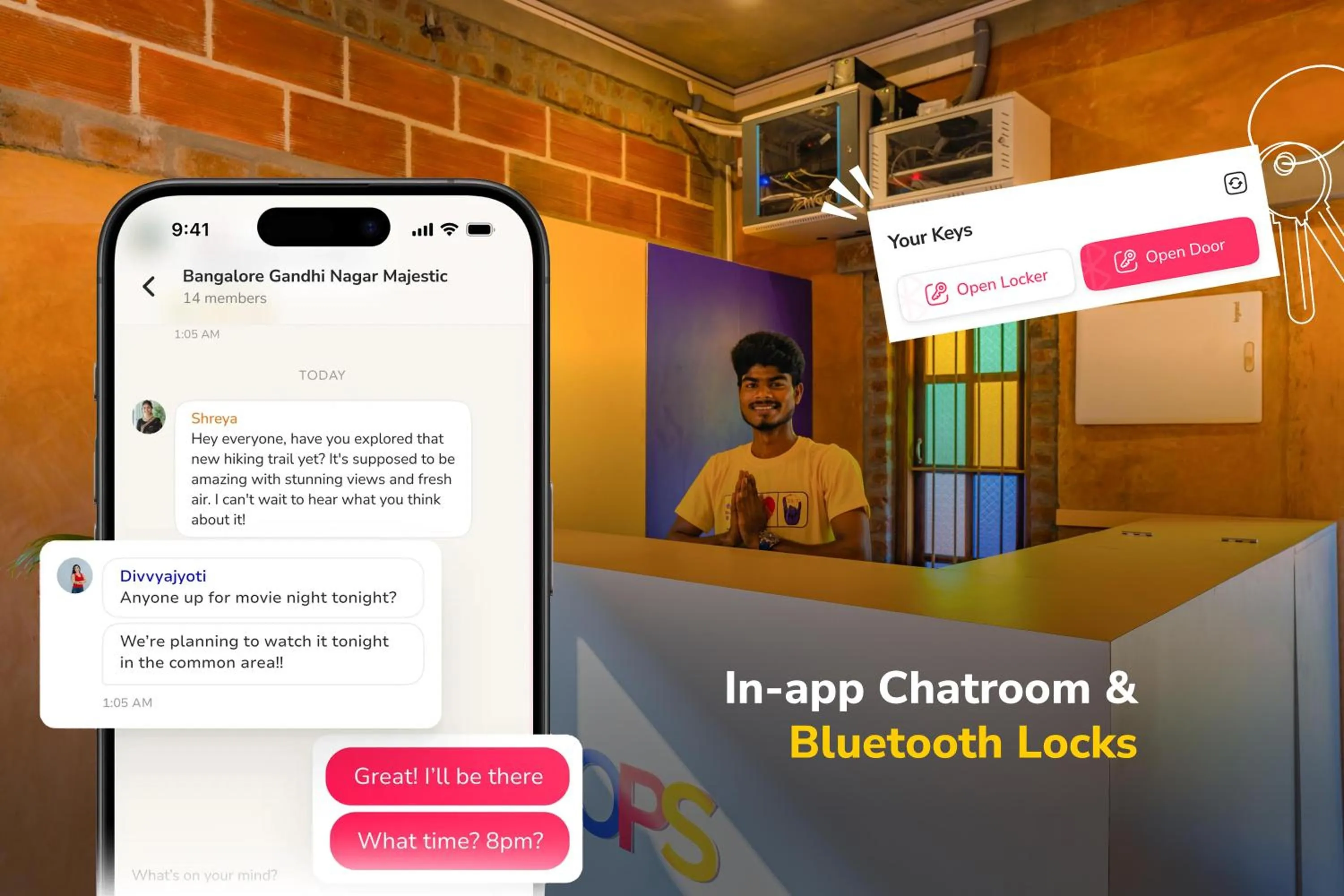 Lobby or reception in goSTOPS Pondicherry Near Auroville