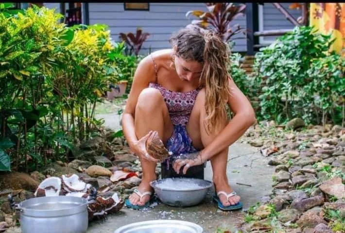 People in Green Garden Bungalows