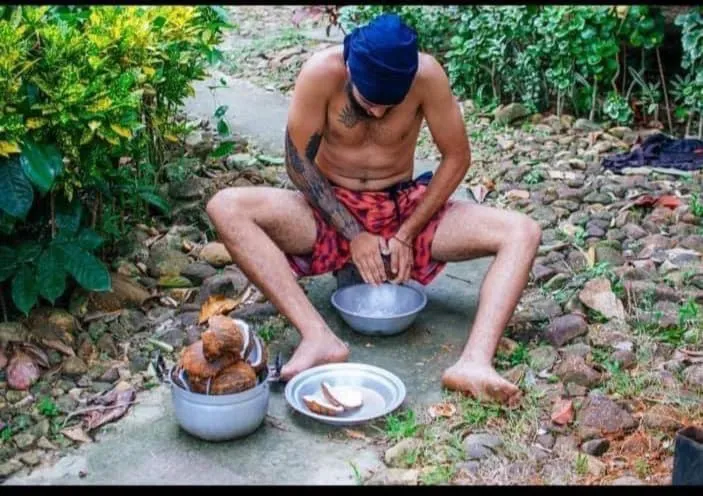 People in Green Garden Bungalows