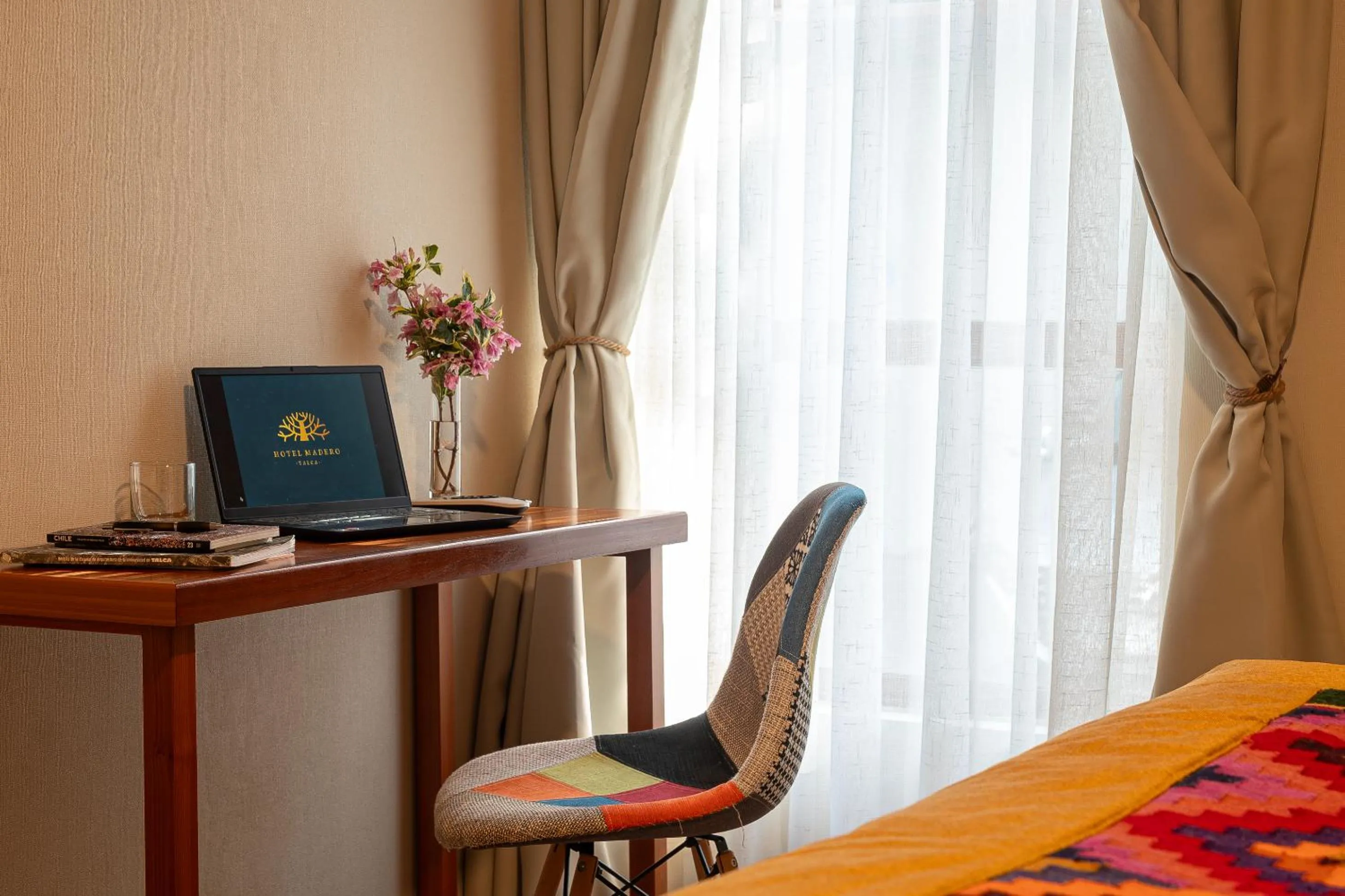 furniture, Bed in Hotel Madero Talca
